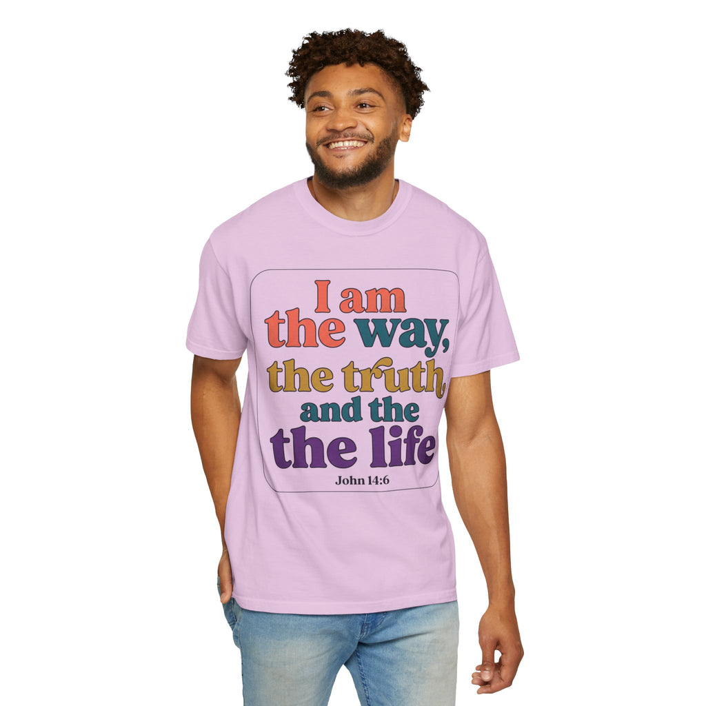 Christian T-Shirt — "I Am the Way, the Truth, and the Life" Retro Scripture Tee (John 14:6)