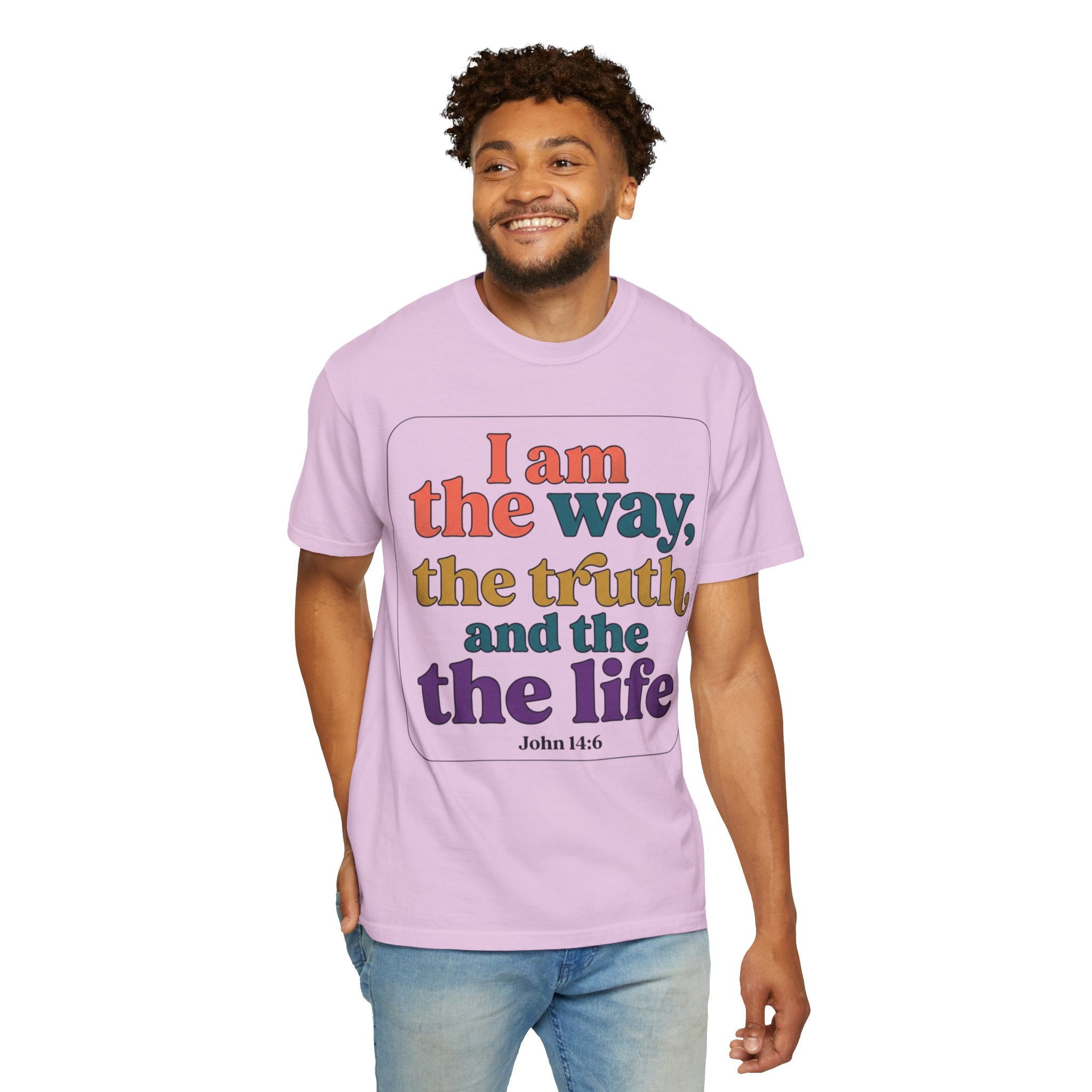 Christian T-Shirt — "I Am the Way, the Truth, and the Life" Retro Scripture Tee (John 14:6)