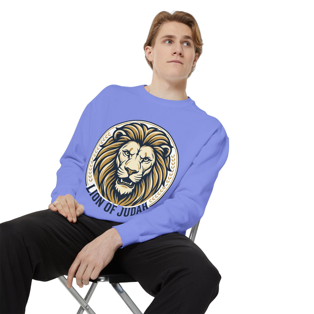 Lion of Judah Sweatshirt — Religious Lion Graphic Crewneck