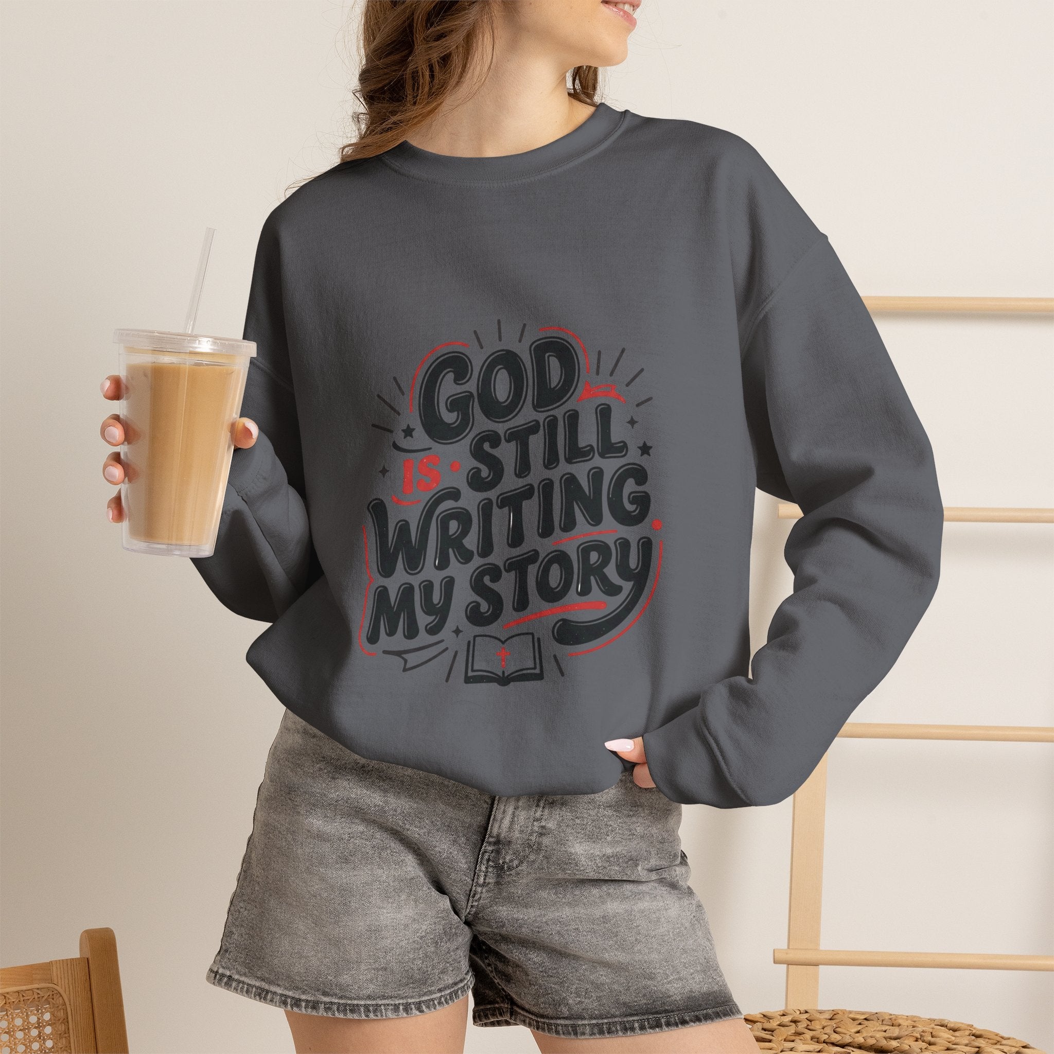 God Is Still Writing My Story Sweatshirt | Christian encouragement, groovy scripture