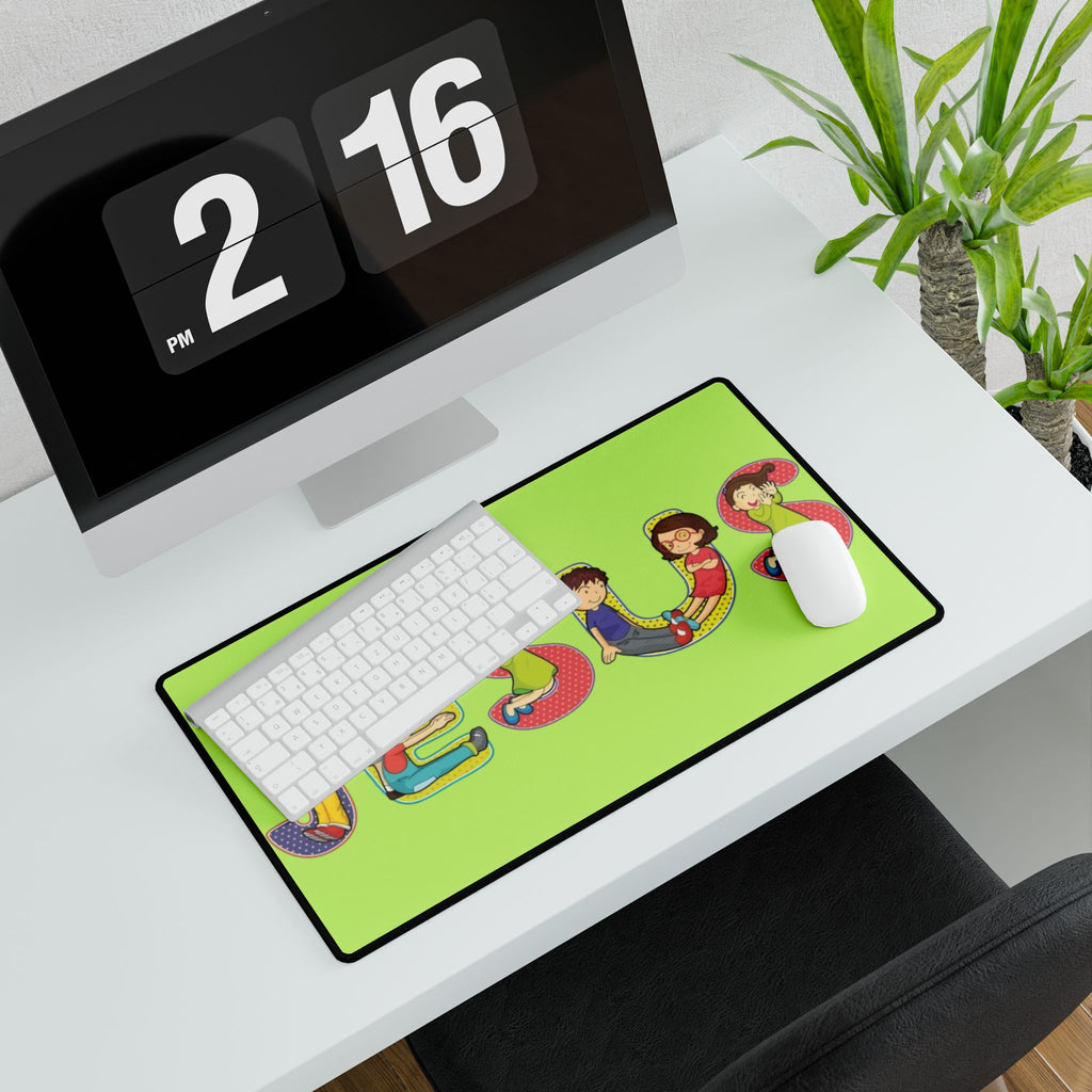 Kids Letters JESUS desk mat | Christian children playroom mousepad