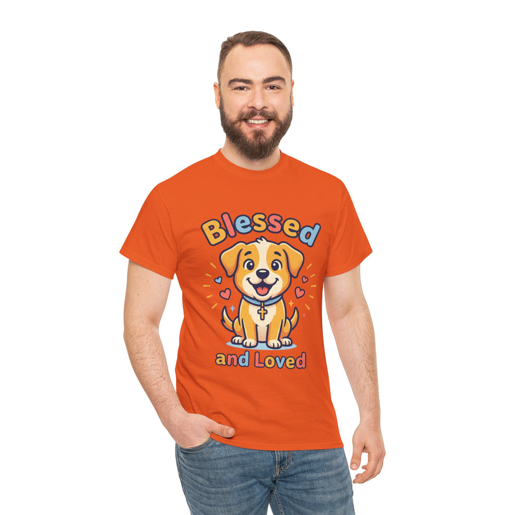 Blessed and Loved Puppy T-Shirt — Cute Dog Graphic Tee for Pet Lovers