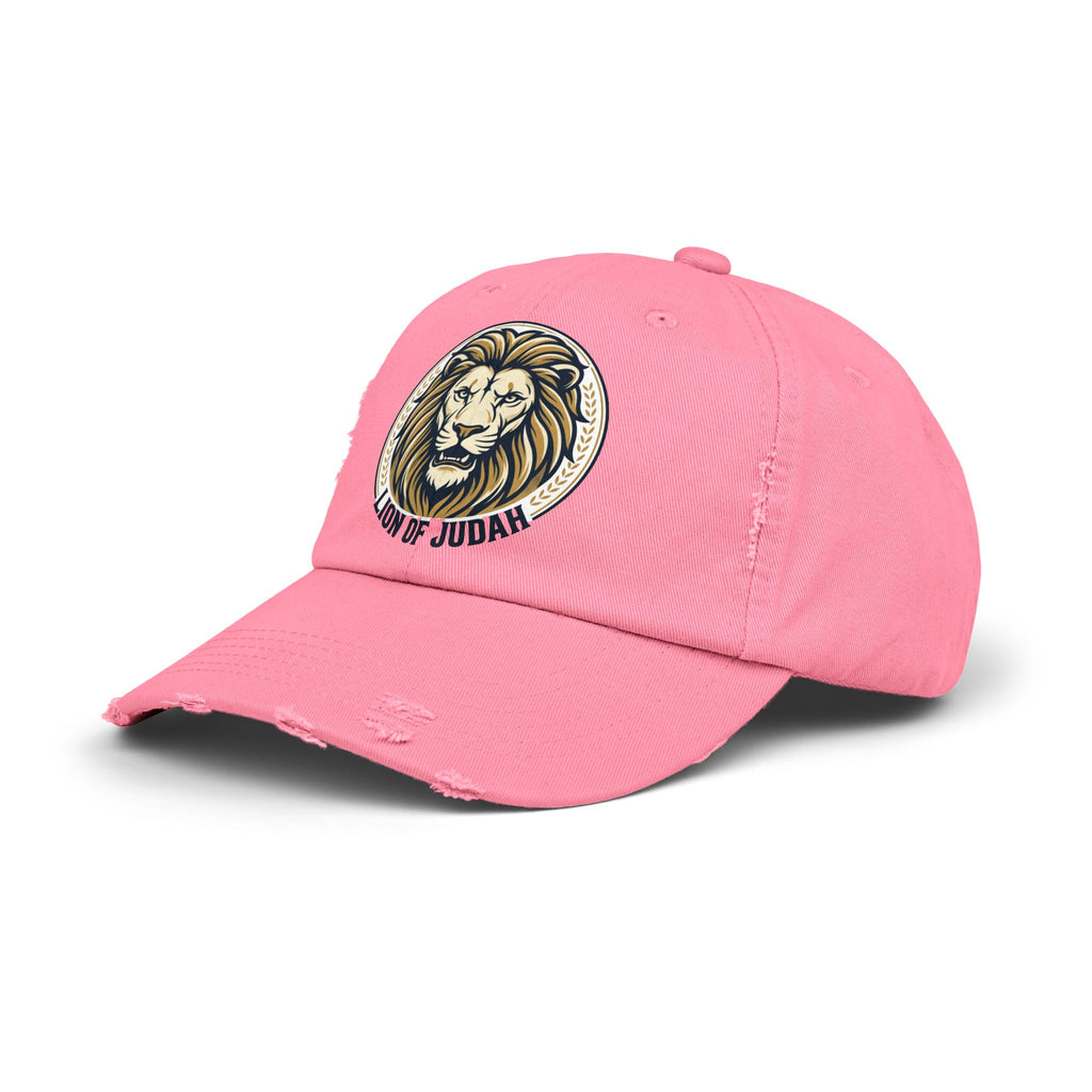 Lion of Judah Distressed Baseball Cap — Vintage Christian Hat