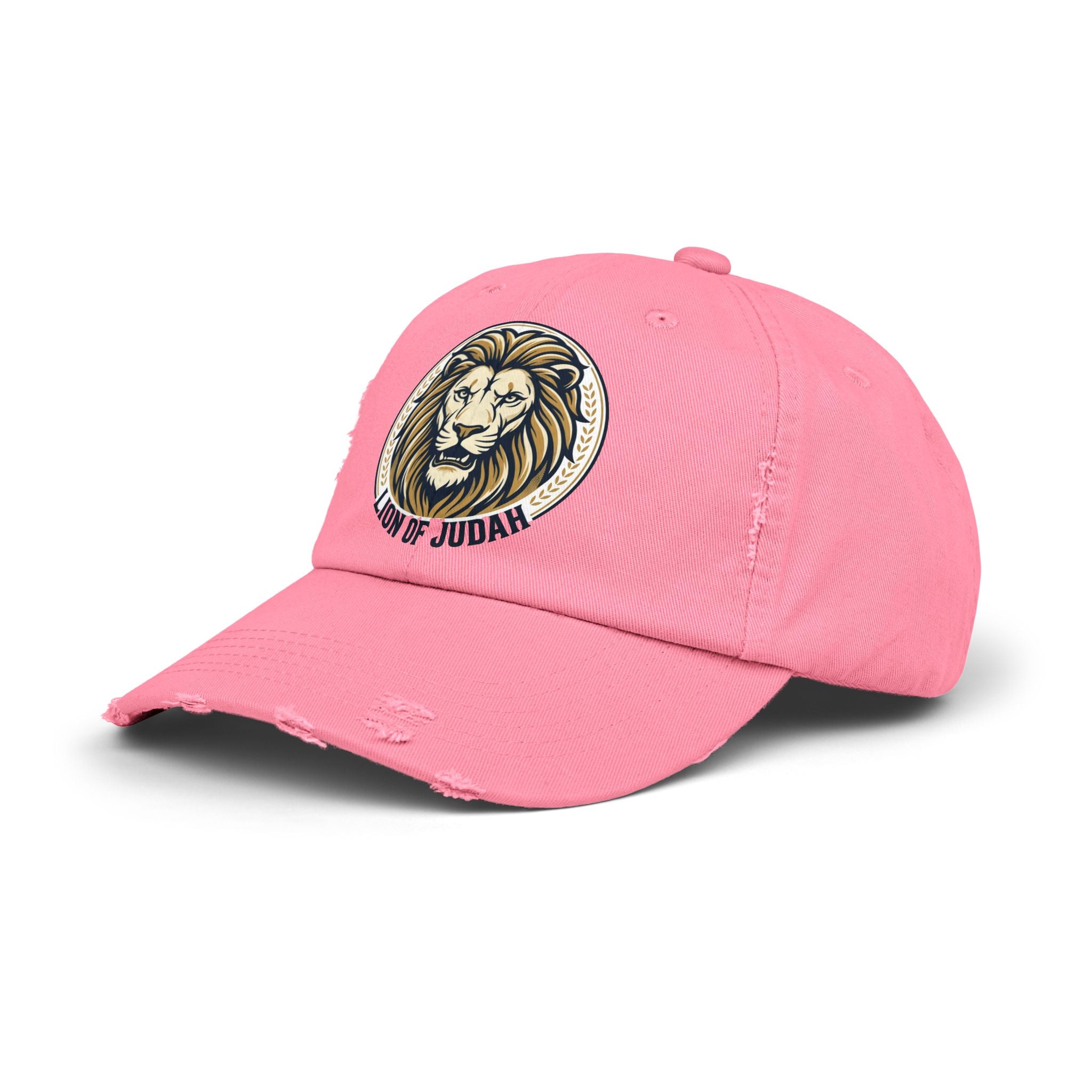 Lion of Judah Distressed Baseball Cap — Vintage Christian Hat