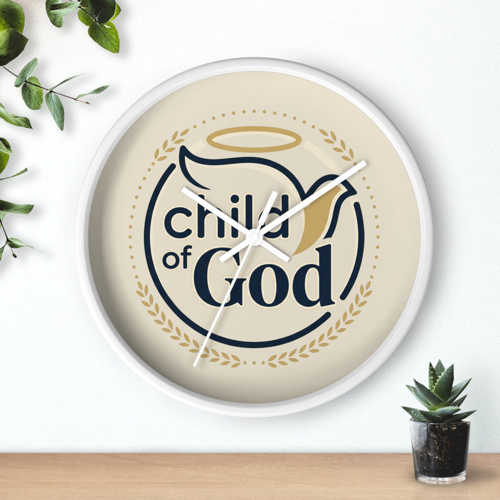 Child of God Wall Clock | Christian Decor, Dove and Halo Design
