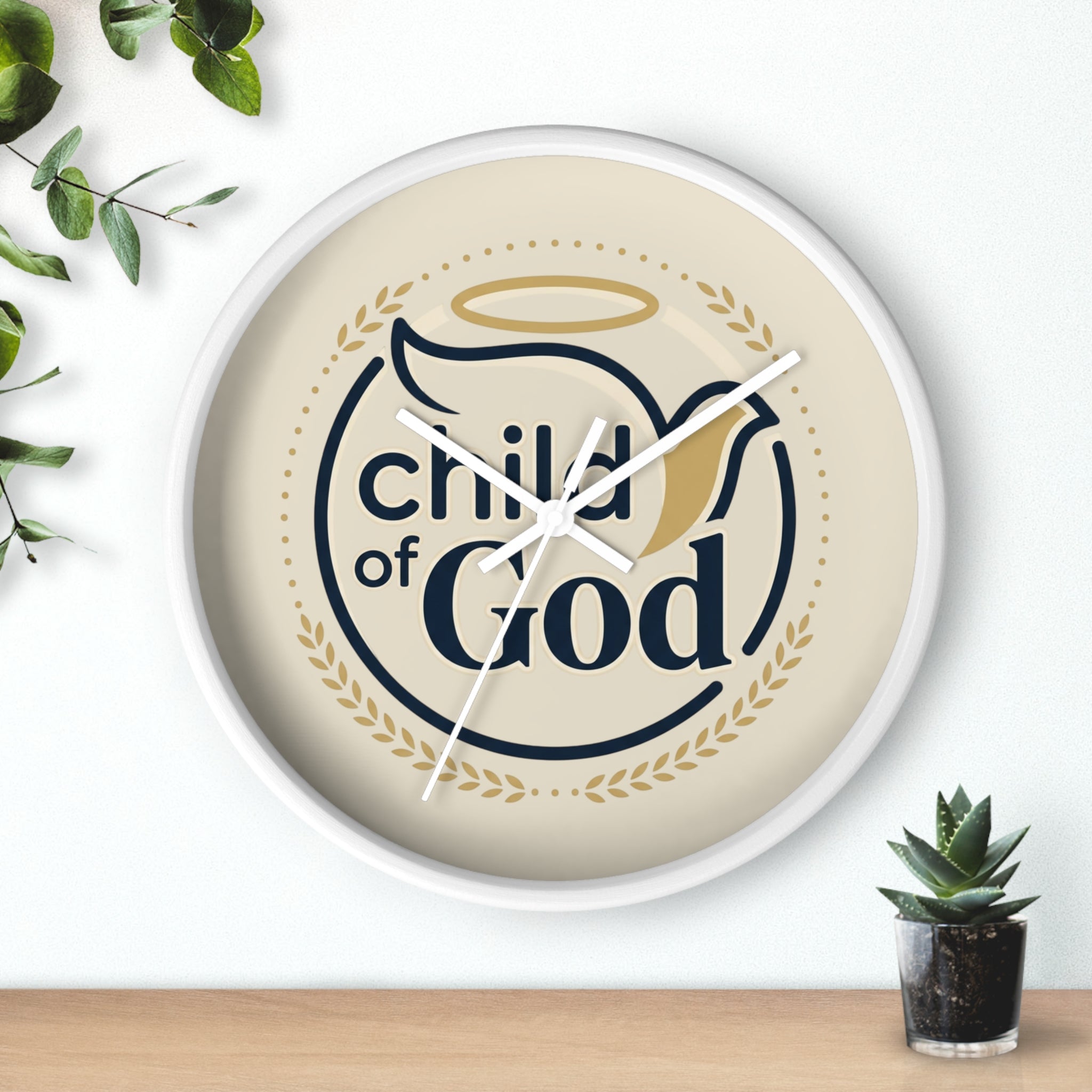 Child of God Wall Clock | Christian Decor, Dove and Halo Design