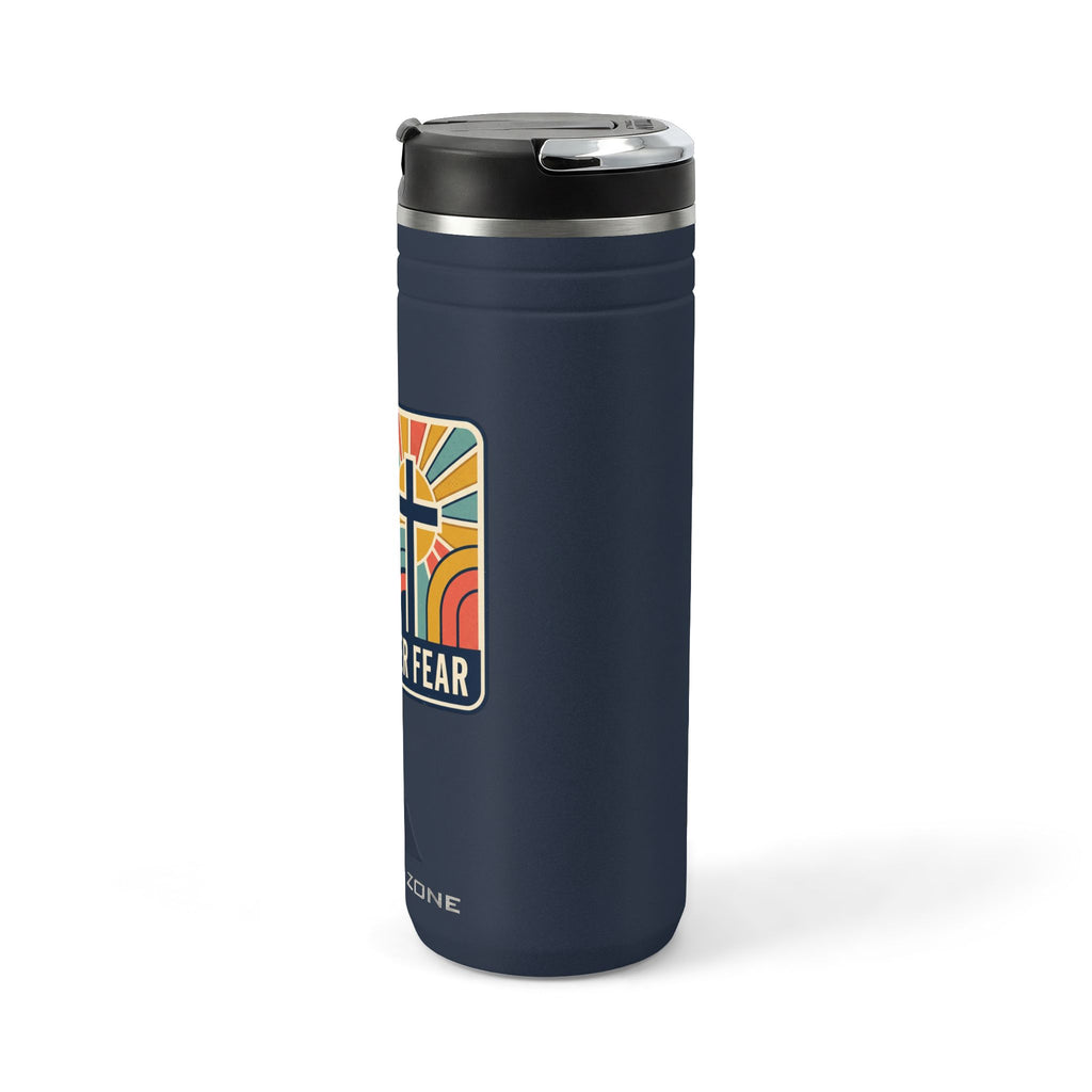 Faith over Fear emblem tumbler | Stainless steel straw tumbler 24oz