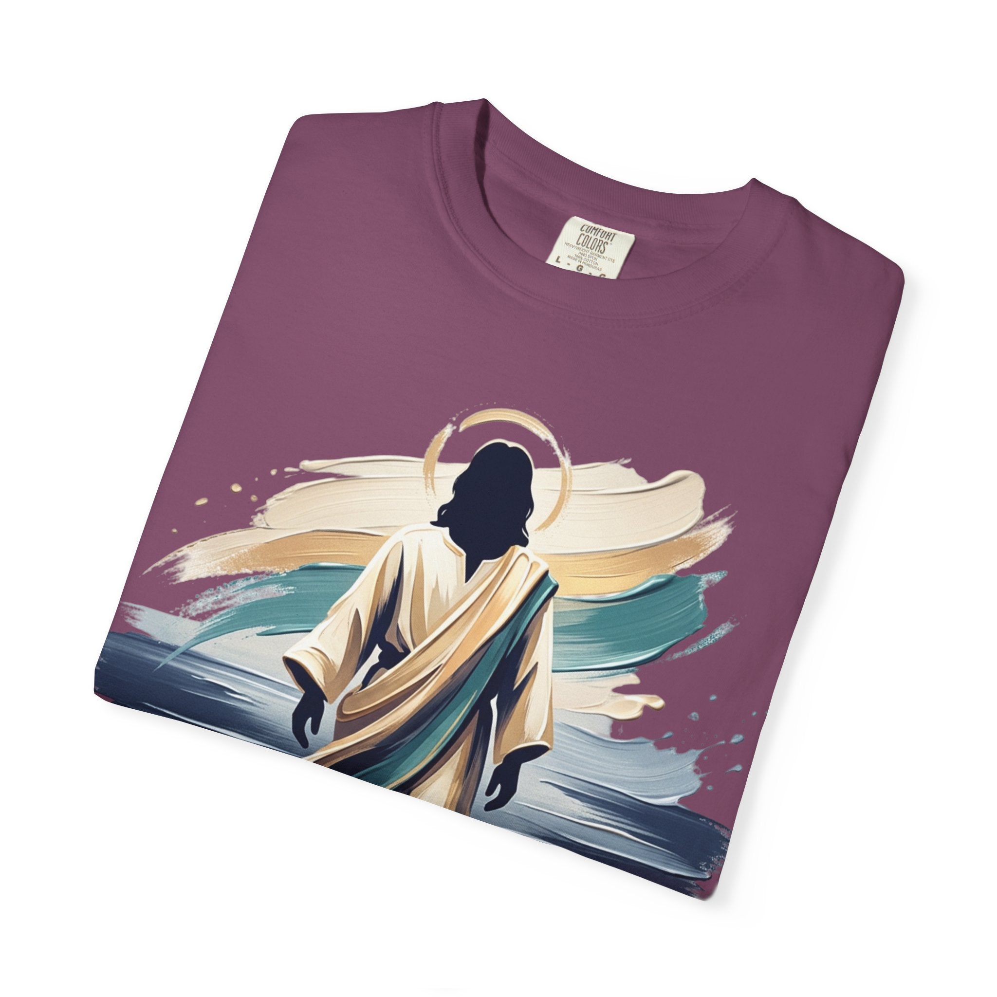 Jesus Walking on Water T-Shirt — Inspirational Christian Faith Tee