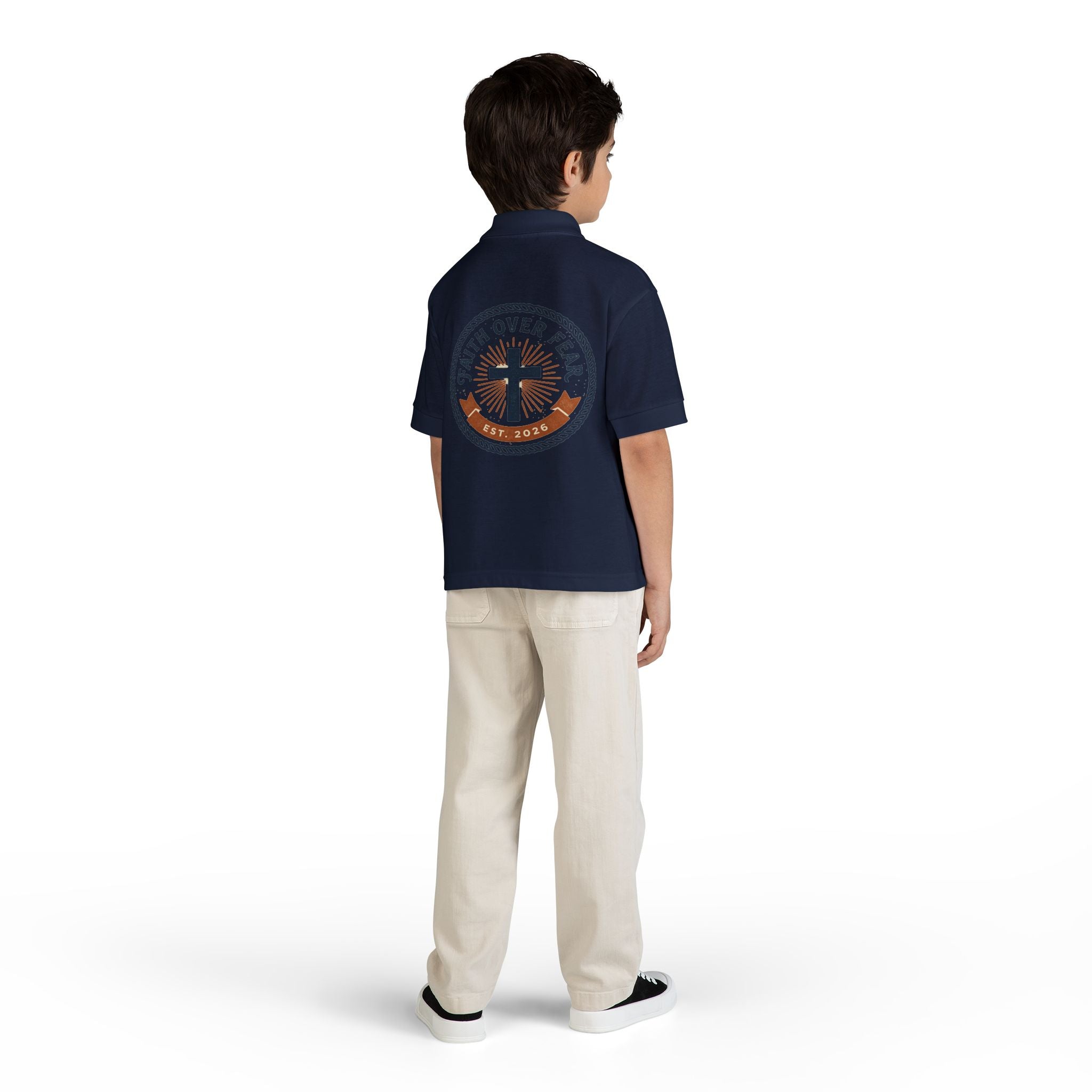 Faith over Fear design Youth Polo