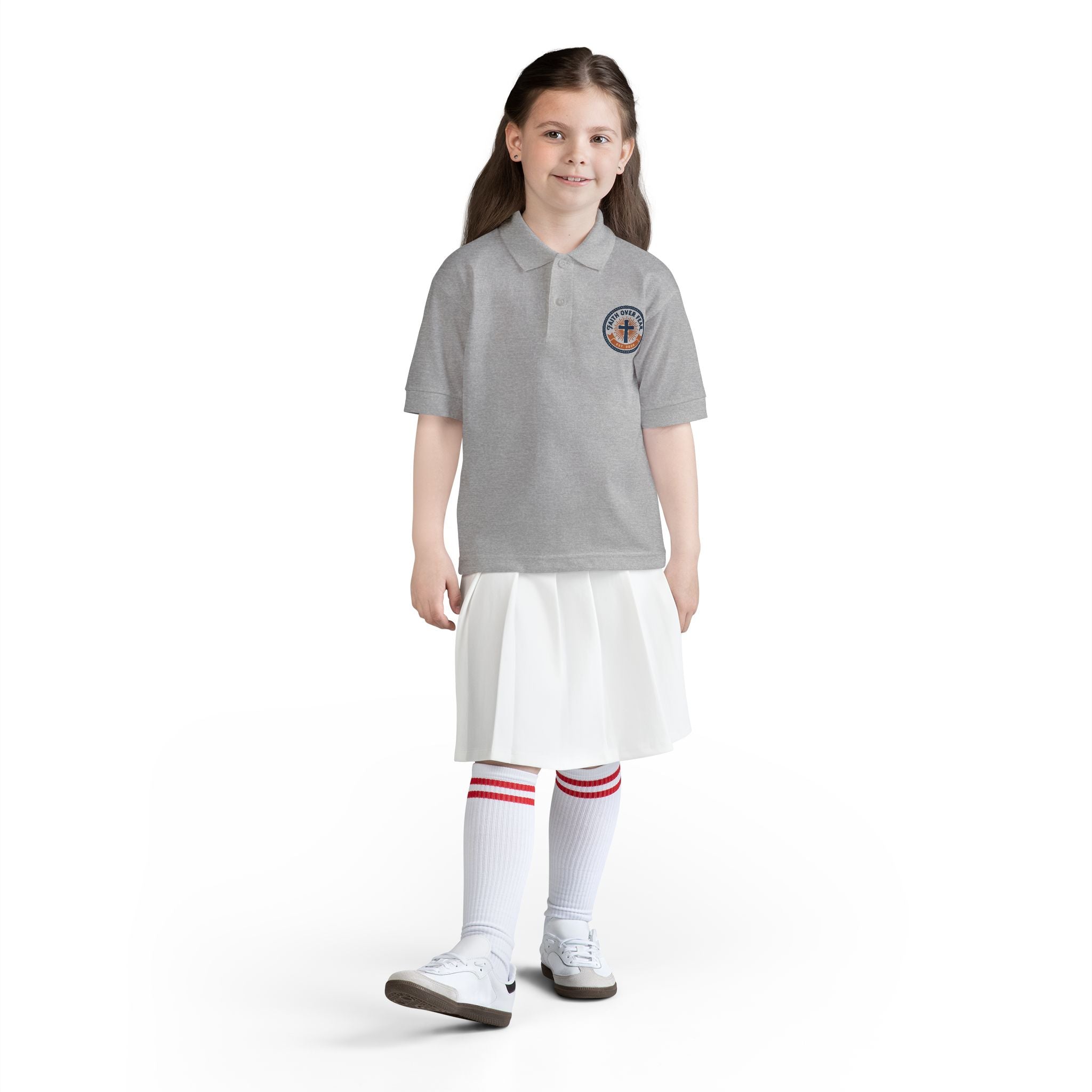 Faith over Fear design Youth Polo