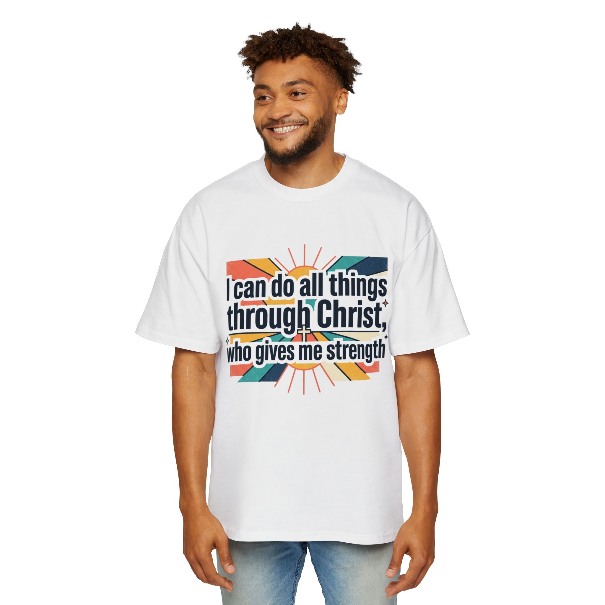 I can do all things through Christ who gives me strength T-Shirt | Grunge Christian Tee