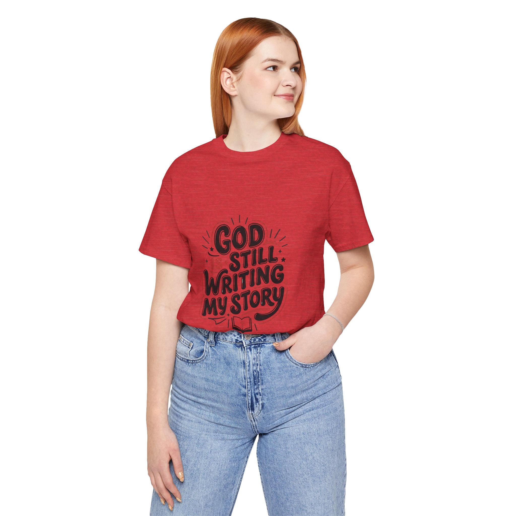God Is Still Writing My Story T-Shirt | Christian encouragement, pastel groovy scripture