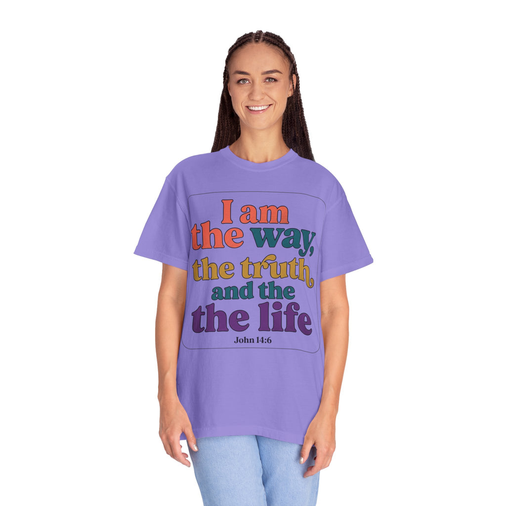 Christian T-Shirt — "I Am the Way, the Truth, and the Life" Retro Scripture Tee (John 14:6)