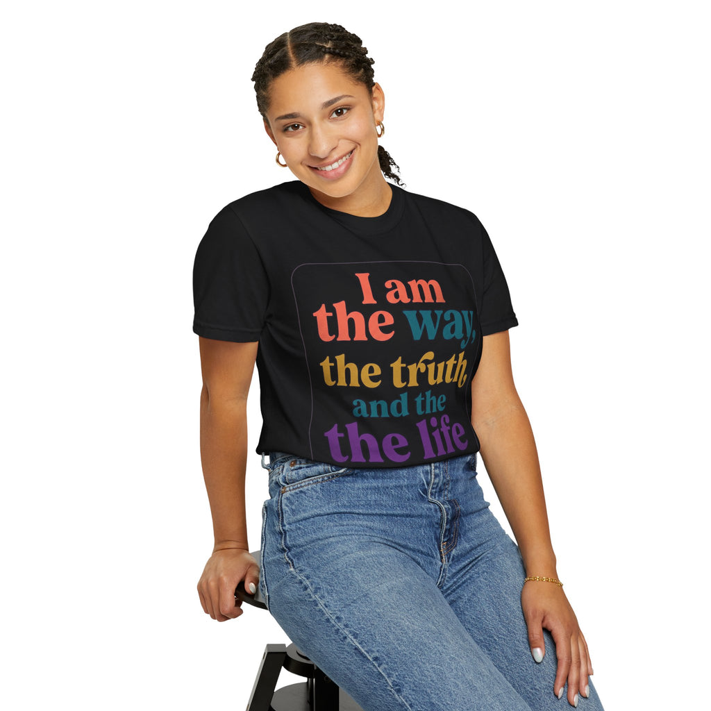 Christian T-Shirt — "I Am the Way, the Truth, and the Life" Retro Scripture Tee (John 14:6)