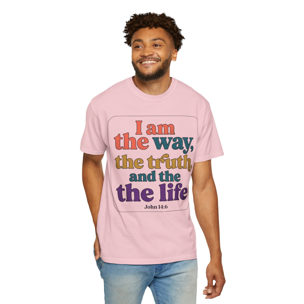 Christian T-Shirt — "I Am the Way, the Truth, and the Life" Retro Scripture Tee (John 14:6)