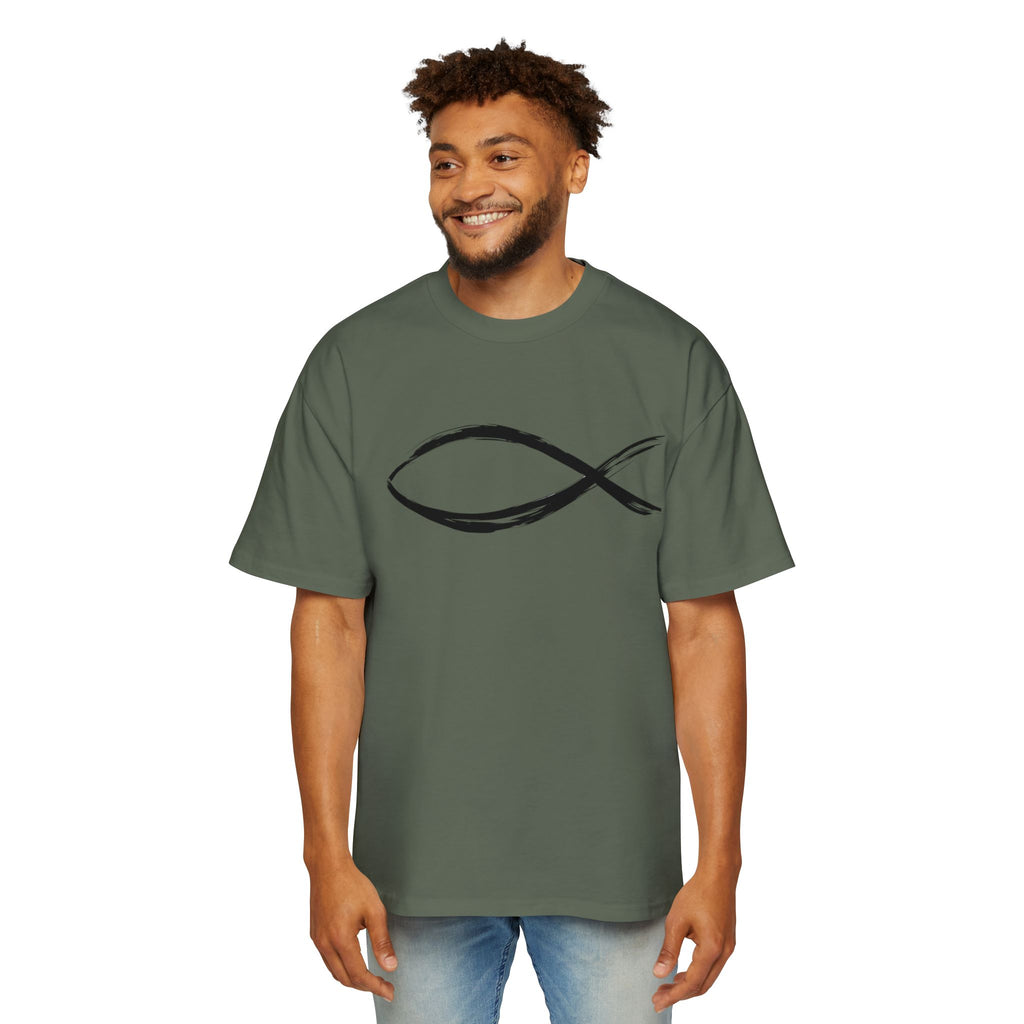 Fish Christian Symbol| Grunge Christian Tee