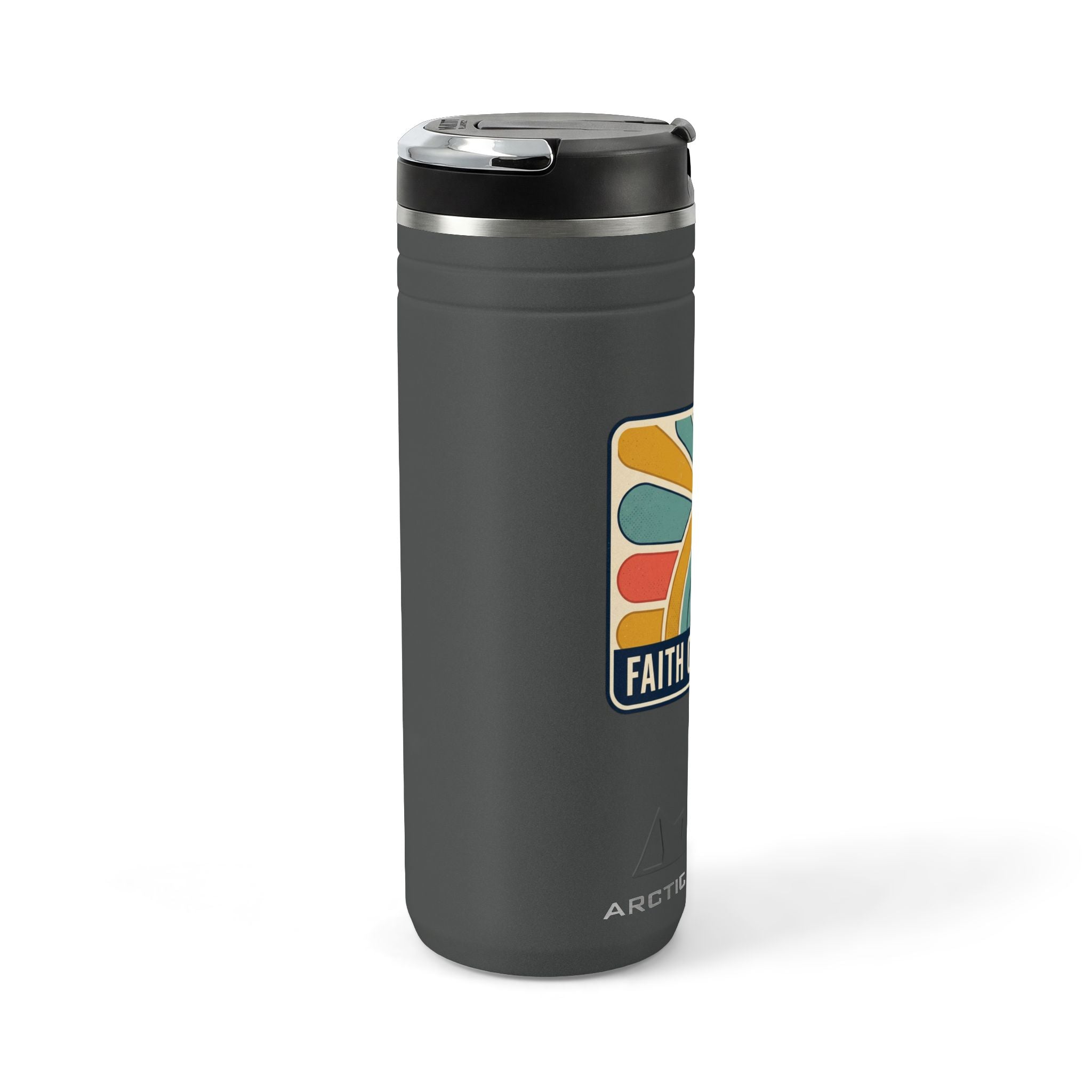 Faith over Fear emblem tumbler | Stainless steel straw tumbler 24oz