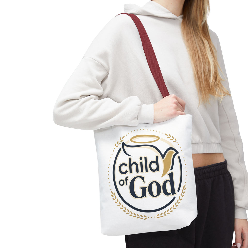 Child of God Tote Bag — All-Over Print Christian Canvas Tote