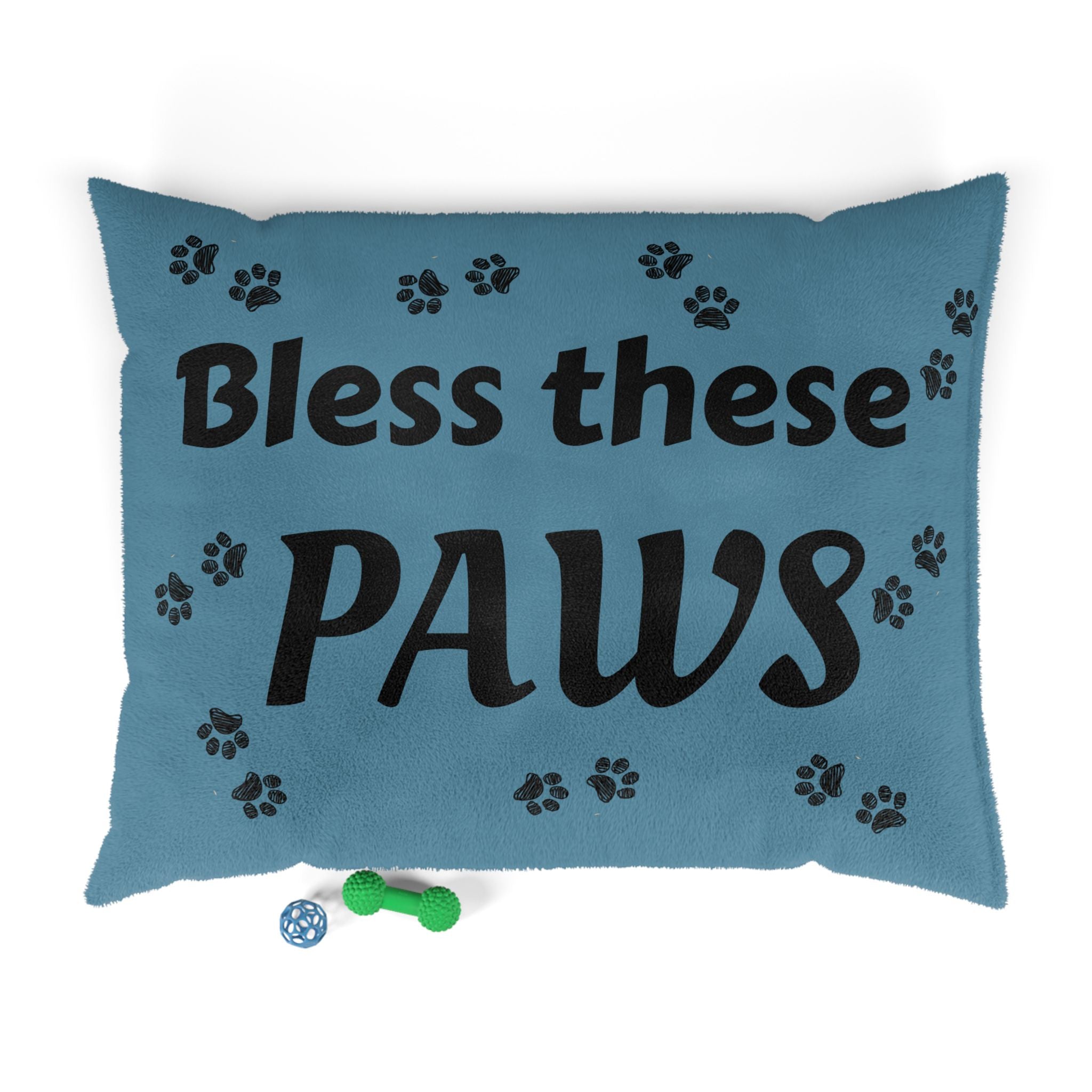 Bless these Paws Pet Bed — "Faithful friend, bless these Paws bed" Paw-Print Dog Bed