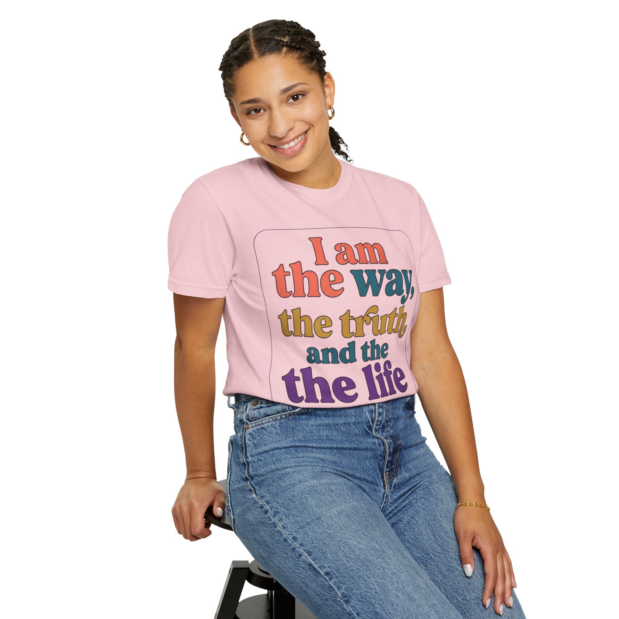 Christian T-Shirt — "I Am the Way, the Truth, and the Life" Retro Scripture Tee (John 14:6)