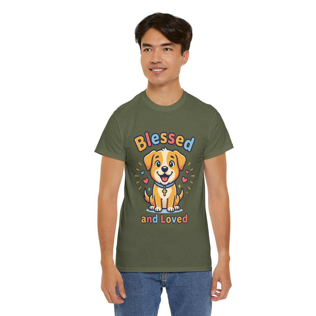 Blessed and Loved Puppy T-Shirt — Cute Dog Graphic Tee for Pet Lovers