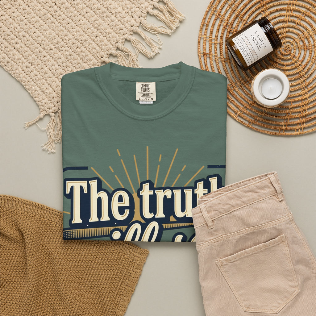 T-Shirt — "The Truth Will Set You Free" Inspirational Graphic Tee