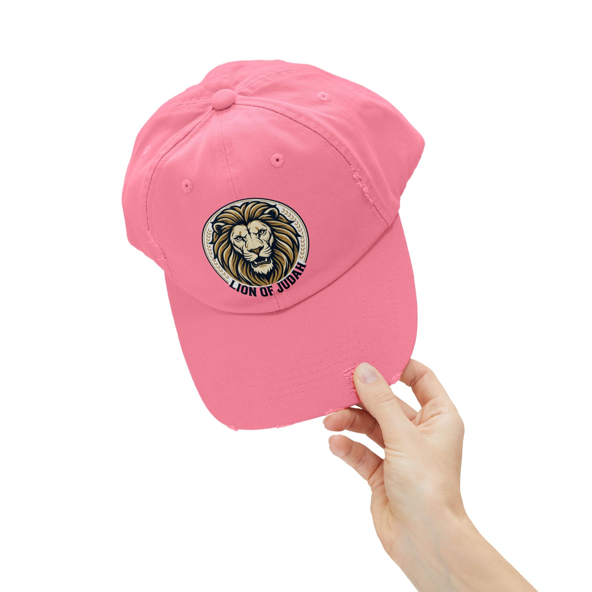 Lion of Judah Distressed Baseball Cap — Vintage Christian Hat
