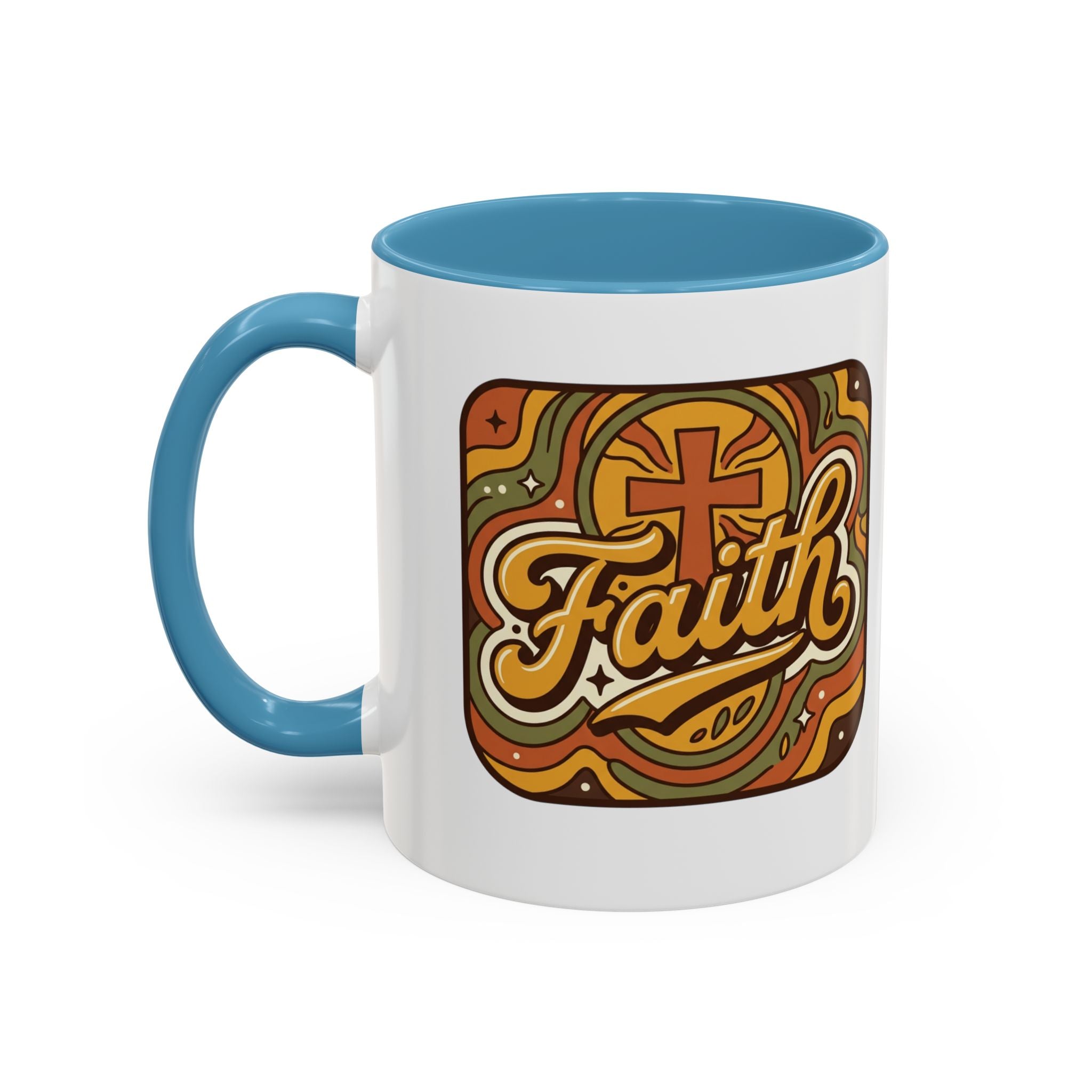 Faith Retro Script Mug | Accent Coffee Mug