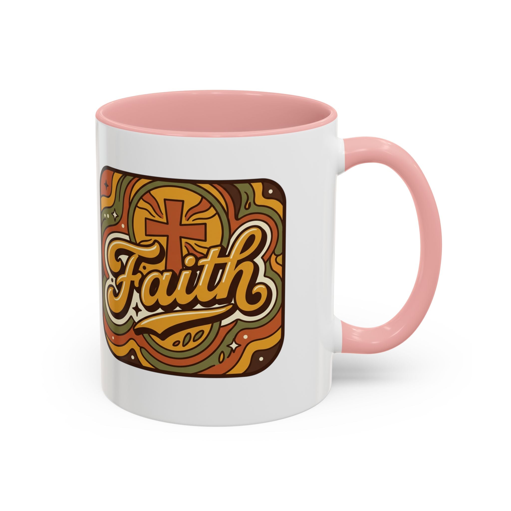 Faith Retro Script Mug | Accent Coffee Mug