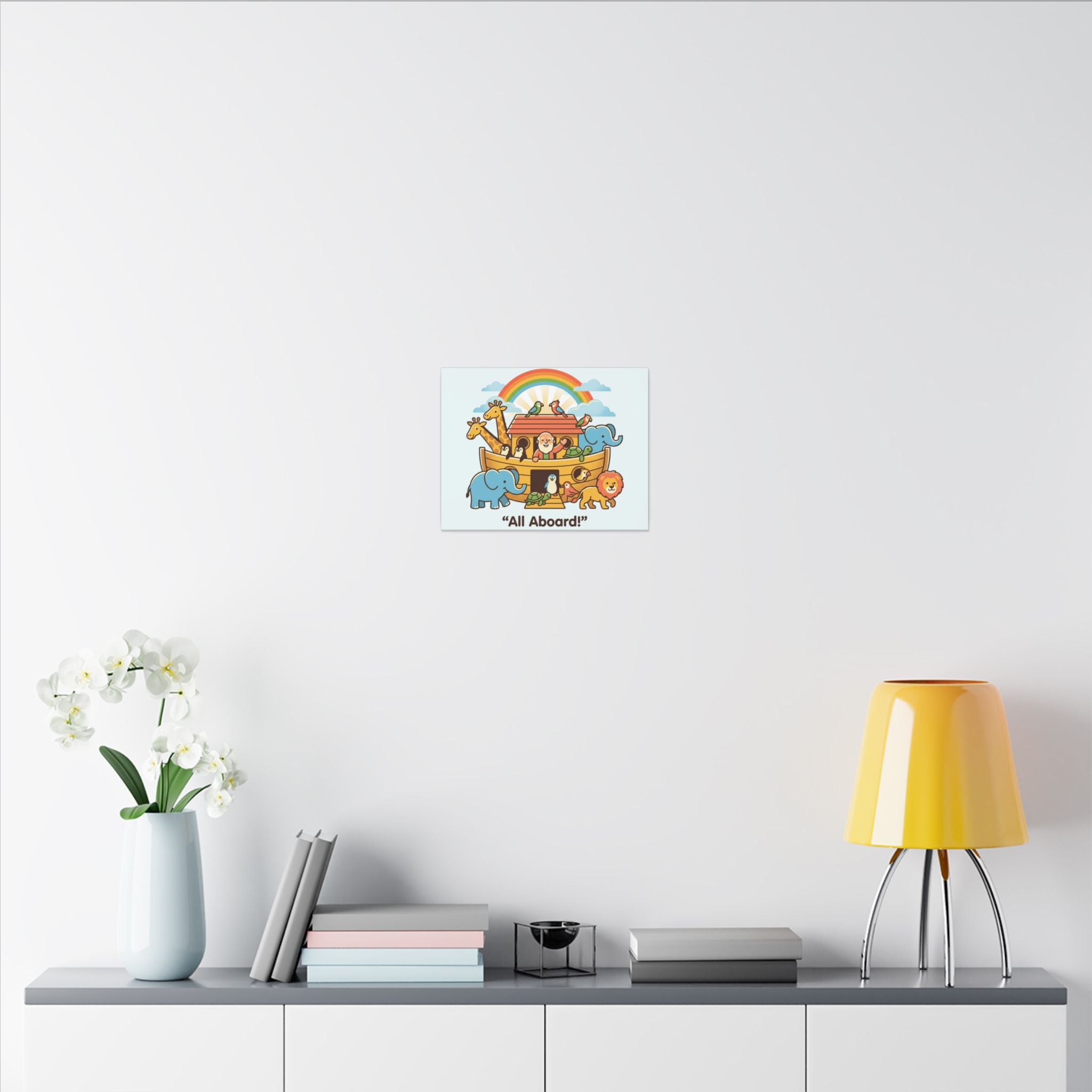 Noah's Ark Animals Matte Canvas | Stretched Wall Art, Kids Nursery Decor