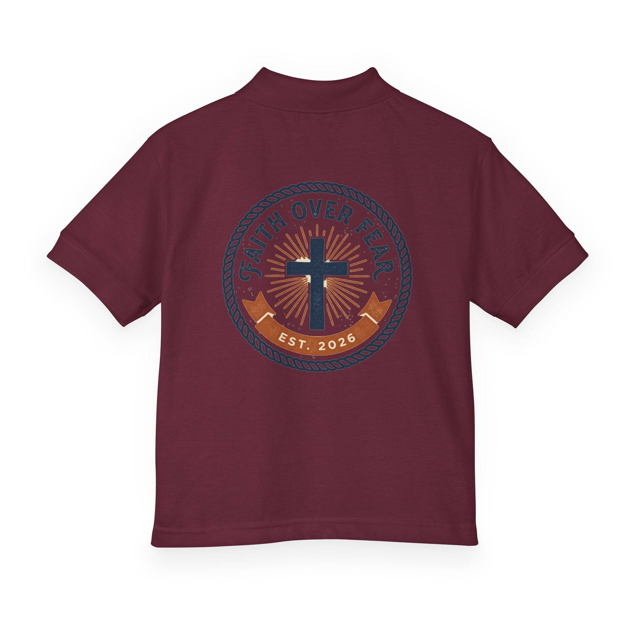 Faith over Fear design Youth Polo