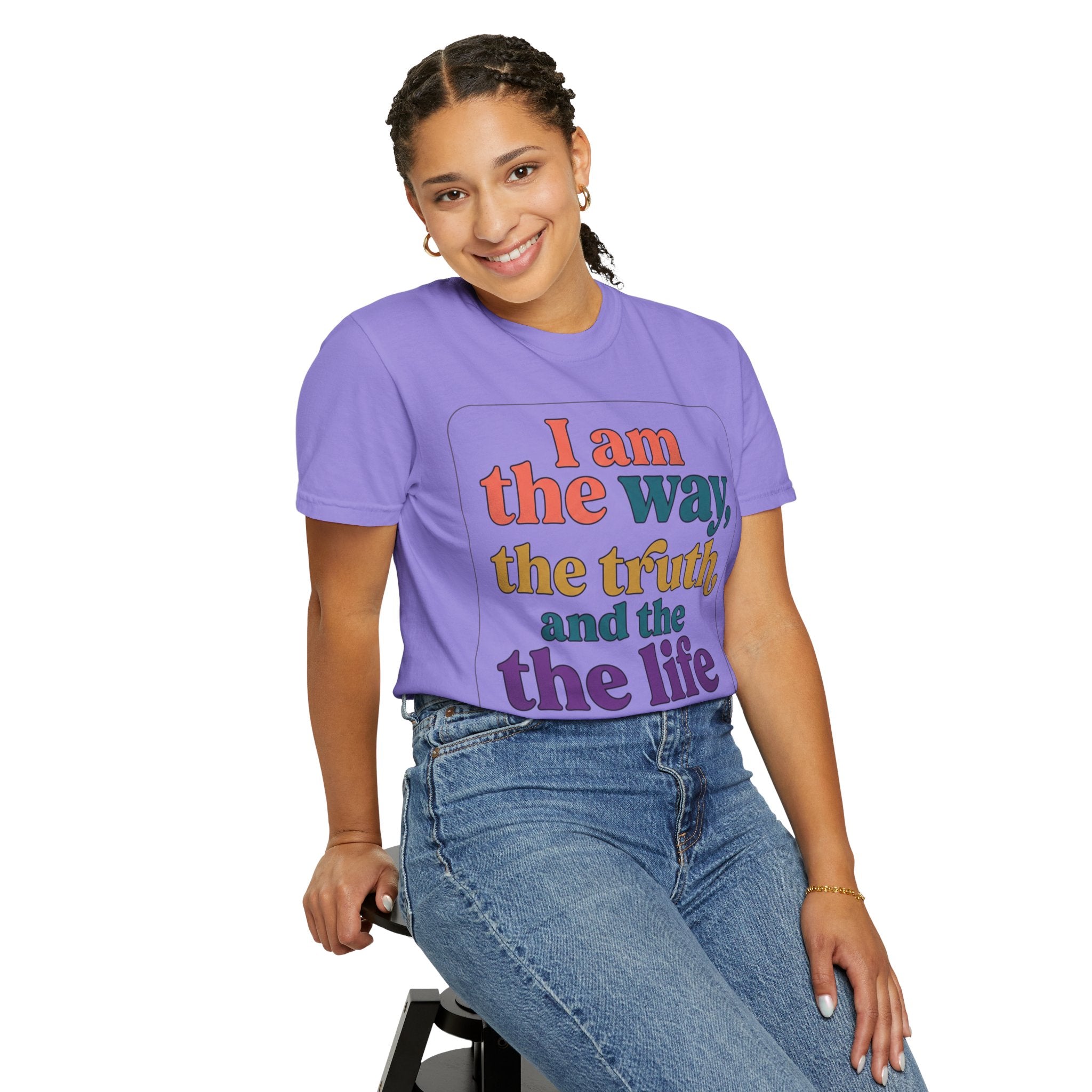 Christian T-Shirt — "I Am the Way, the Truth, and the Life" Retro Scripture Tee (John 14:6)