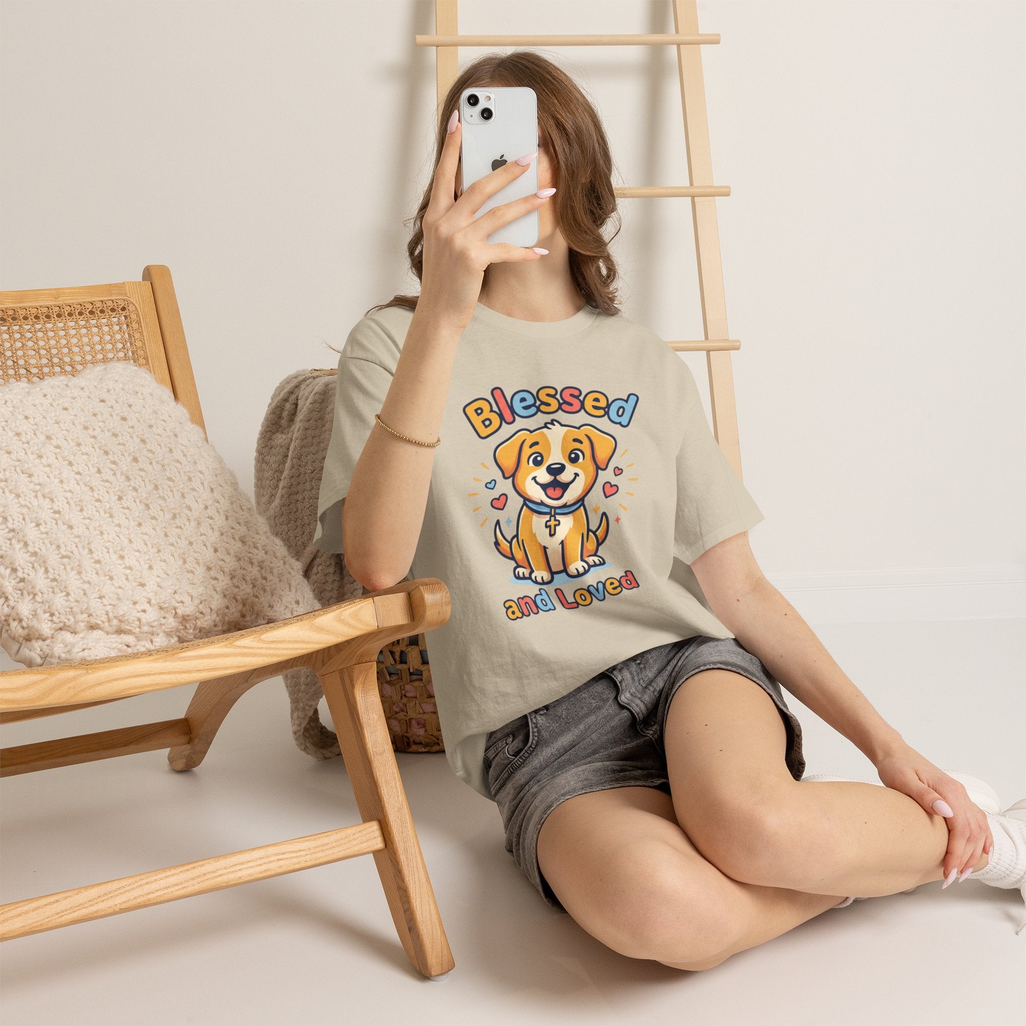 Blessed and Loved Puppy T-Shirt — Cute Dog Graphic Tee for Pet Lovers