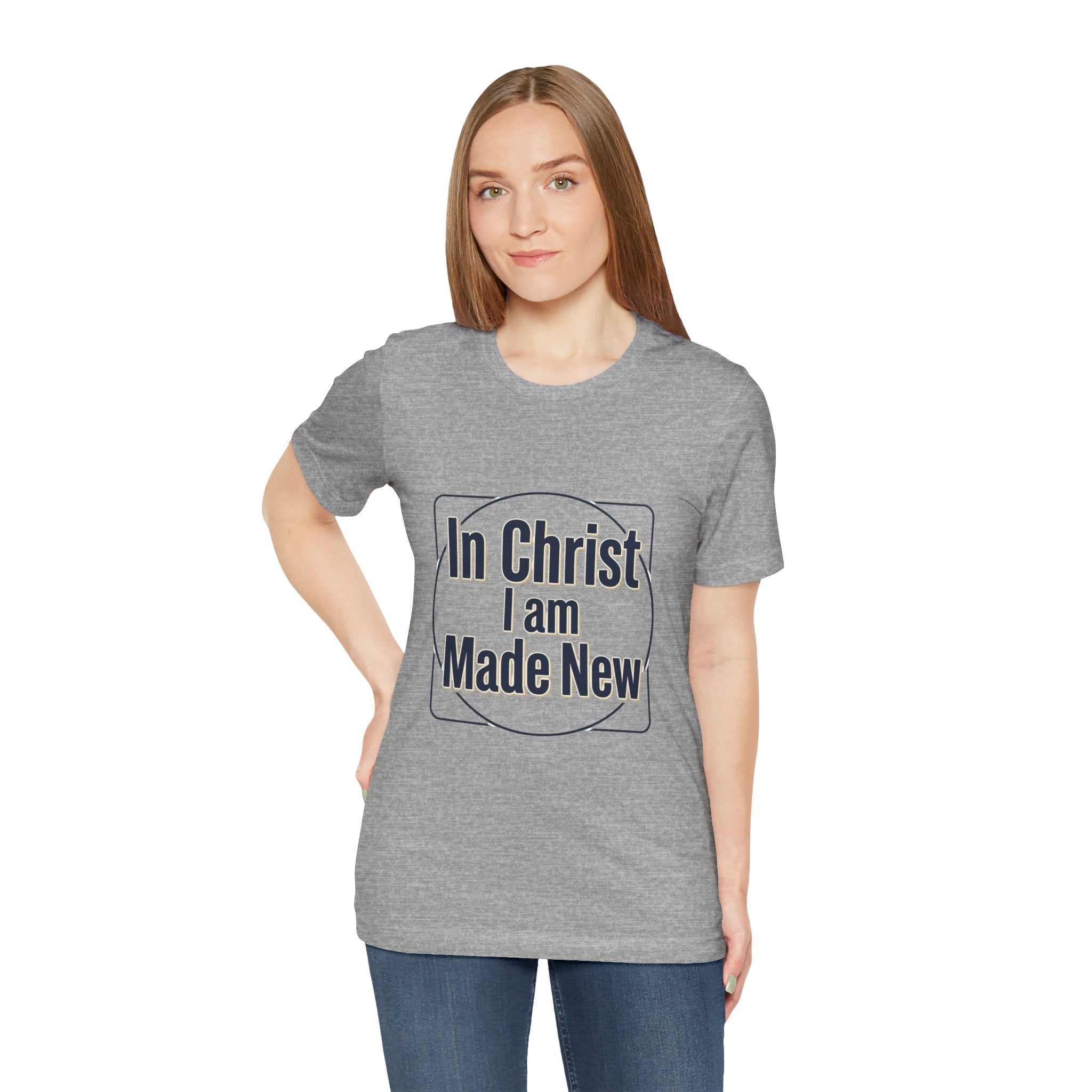 In Christ I Am Made New Tee | Christian encouragement, pastel retro