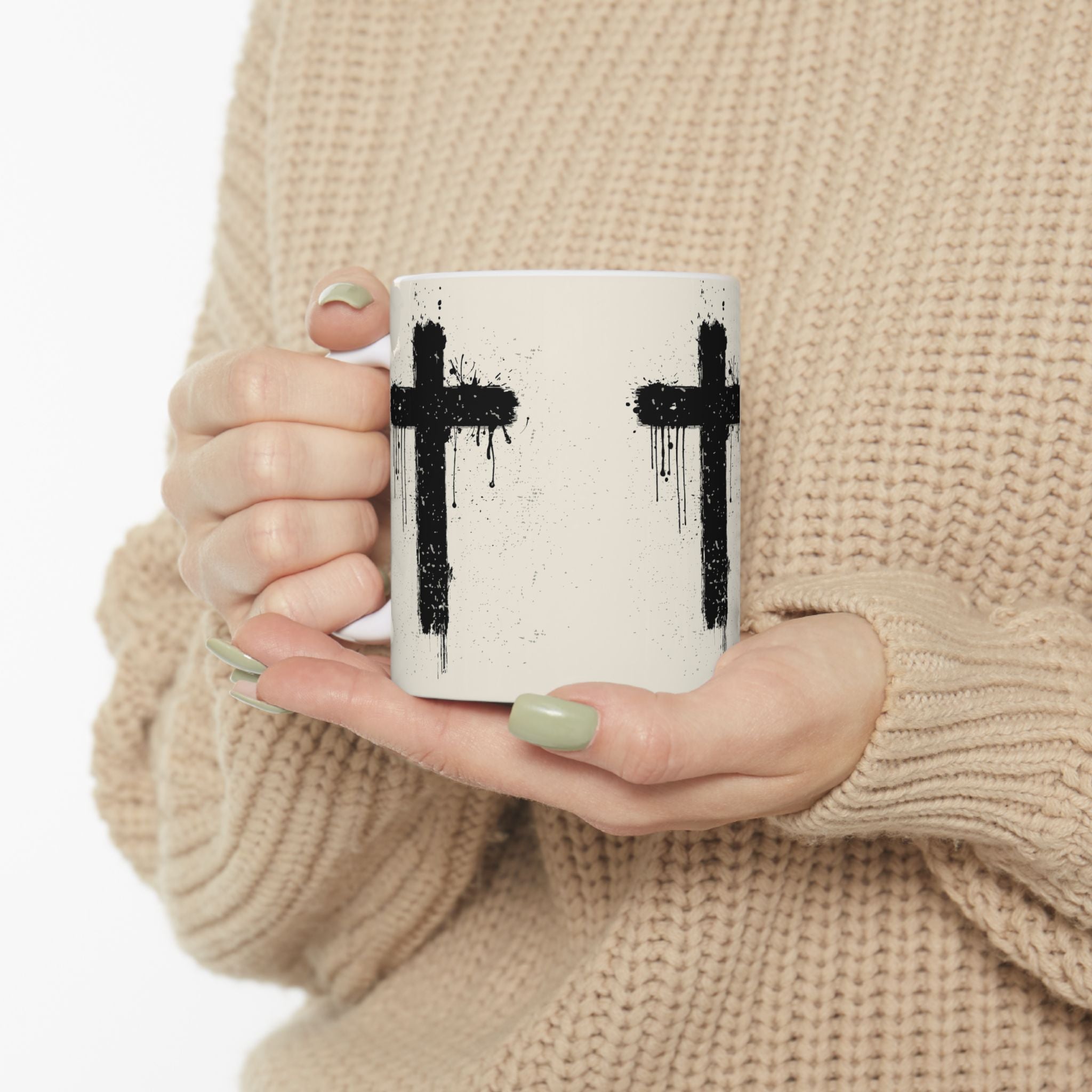 Cross Ceramic Mug, (11oz, 15oz)