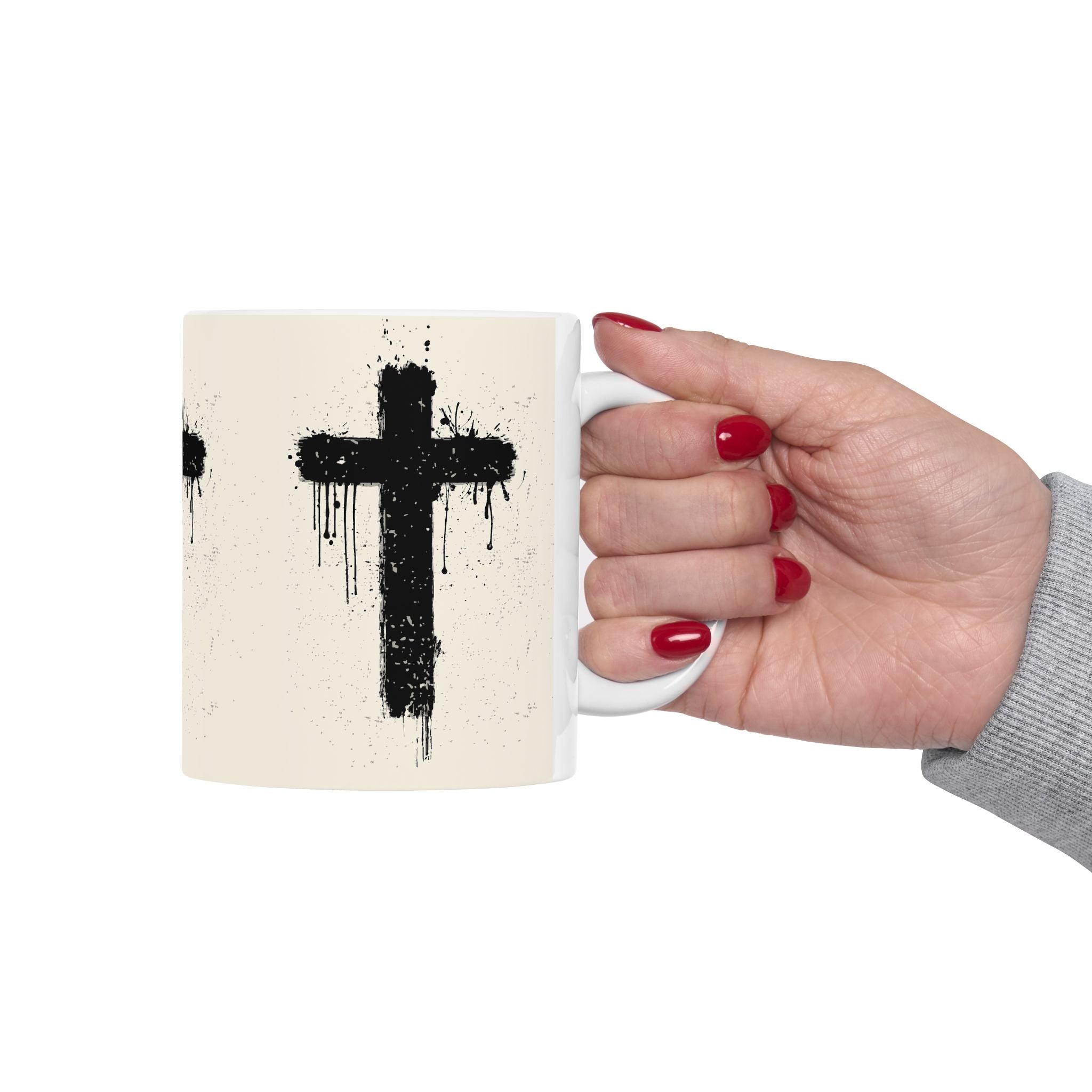Cross Ceramic Mug, (11oz, 15oz)