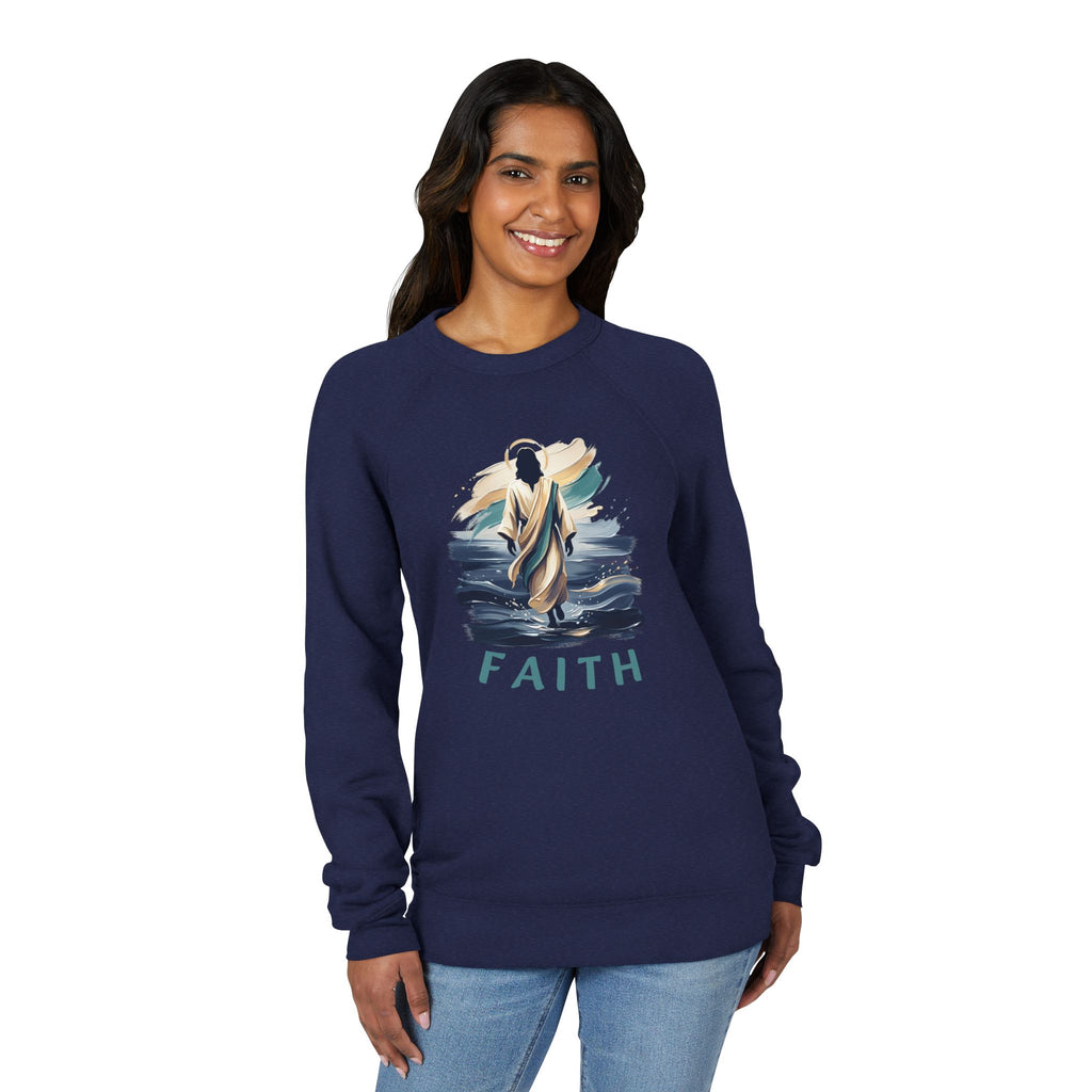 Christian walking on water Sweatshirt — "Faith"