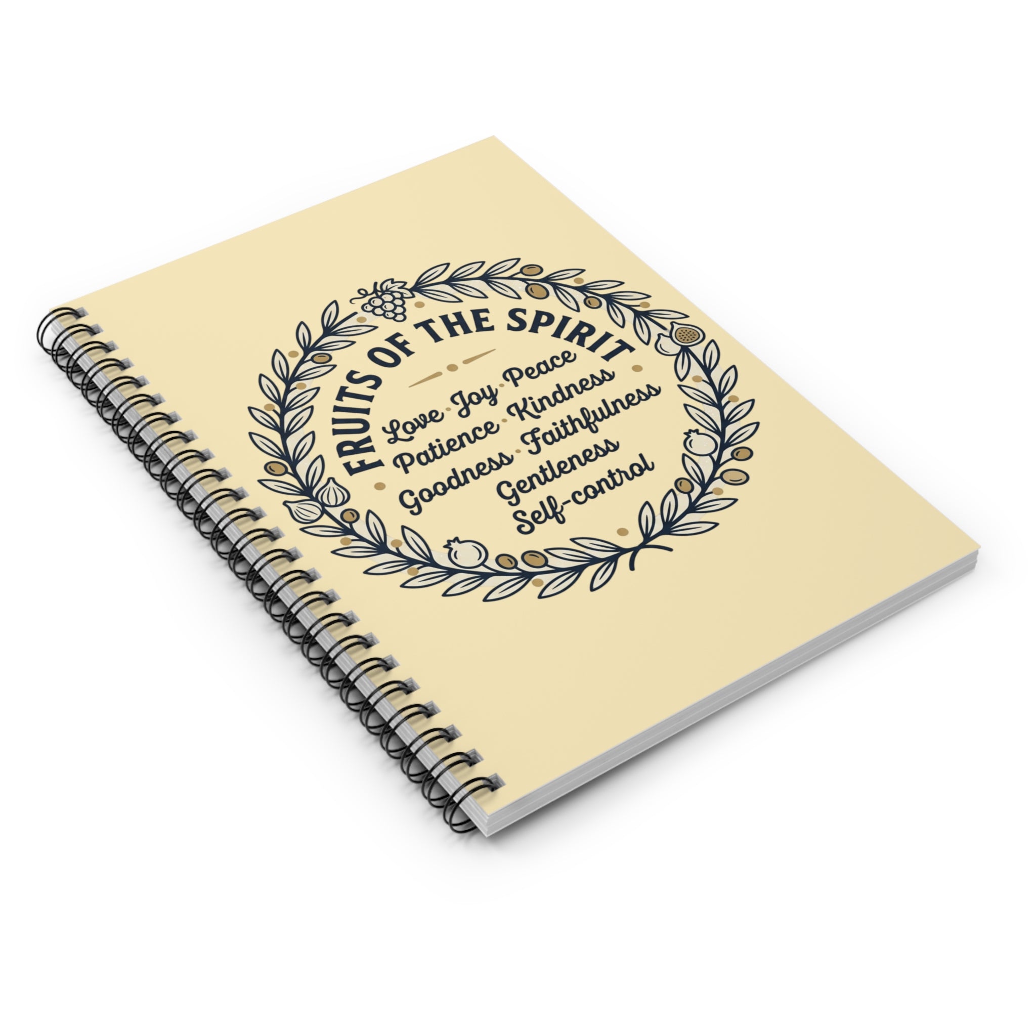 Fruits of the Spirit Wreath Spiral Notebook | Ruled Journal