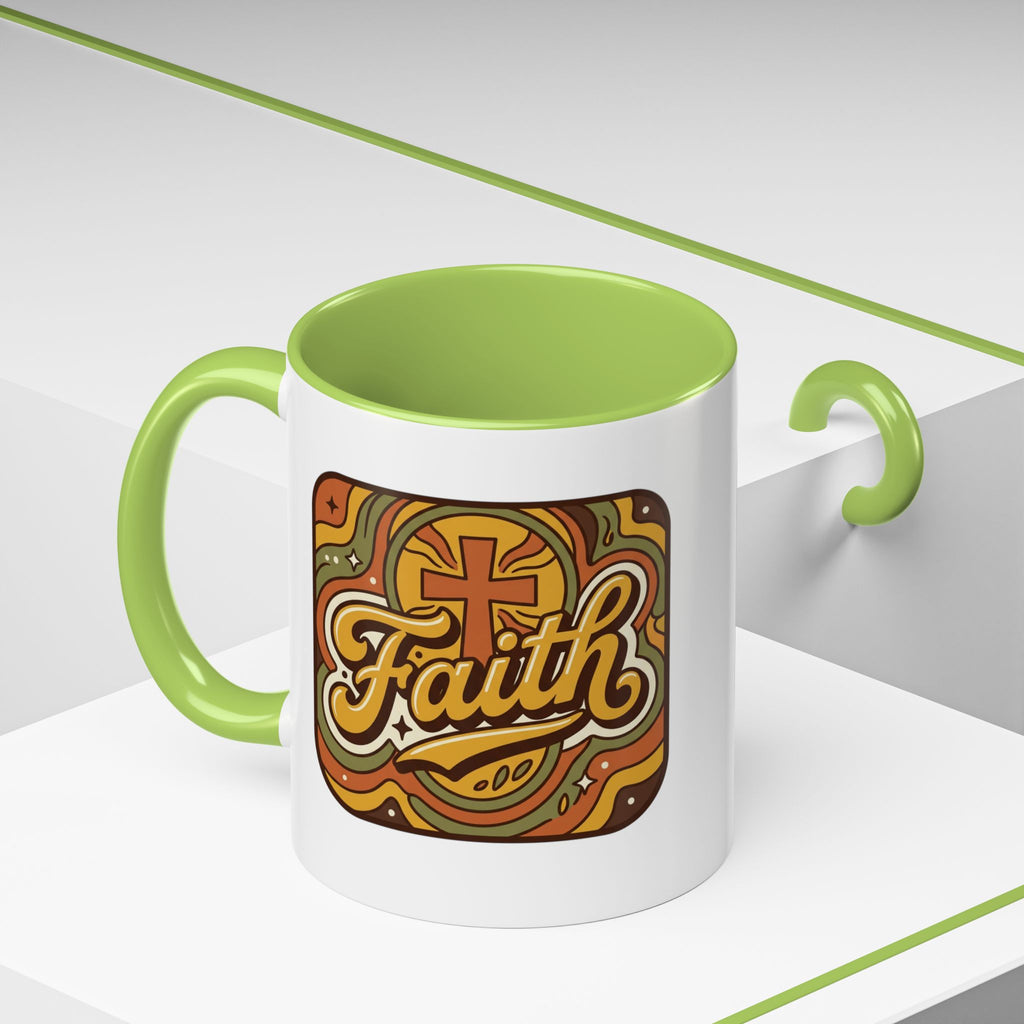 Faith Retro Script Mug | Accent Coffee Mug