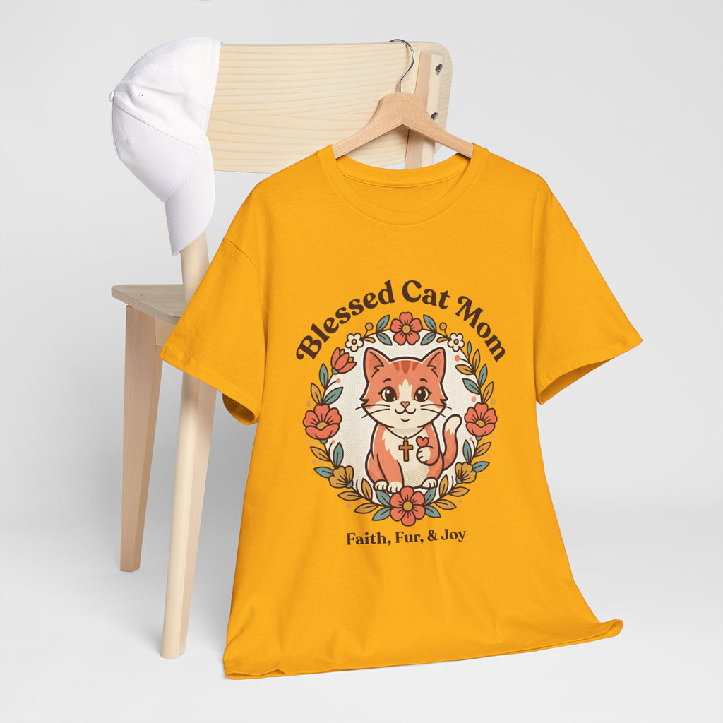 Blessed Cat Mom T-Shirt – Faith, Fur & Joy Floral Cat Mom Tee