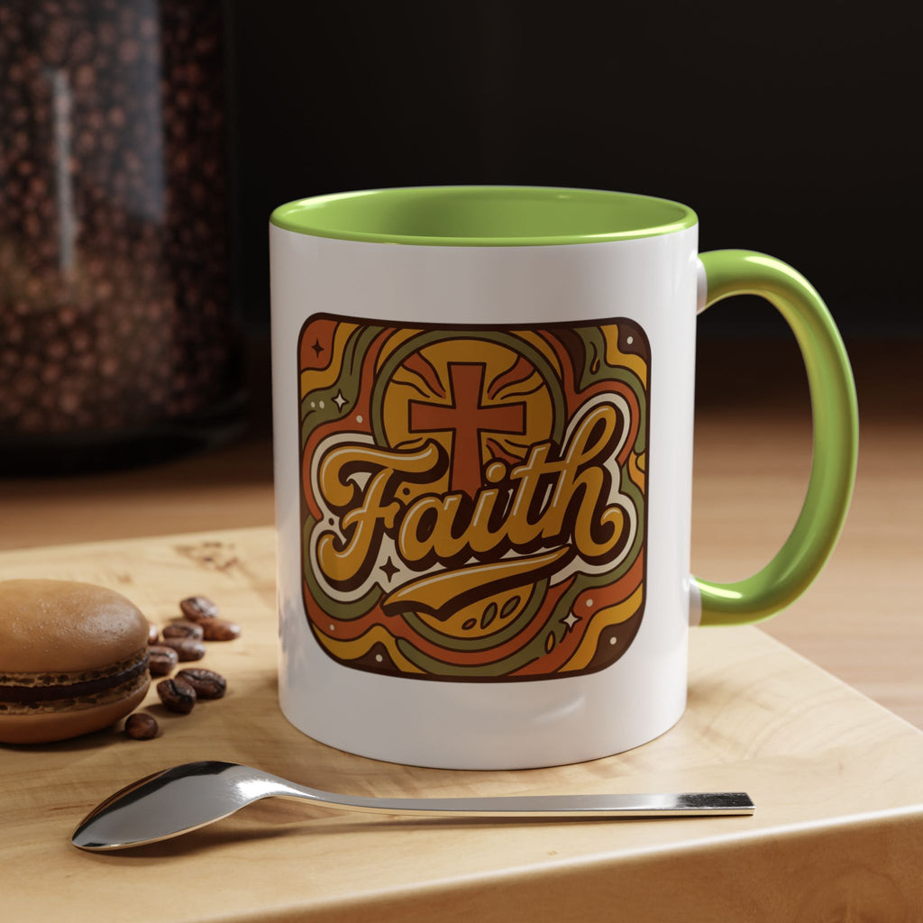 Faith Retro Script Mug | Accent Coffee Mug