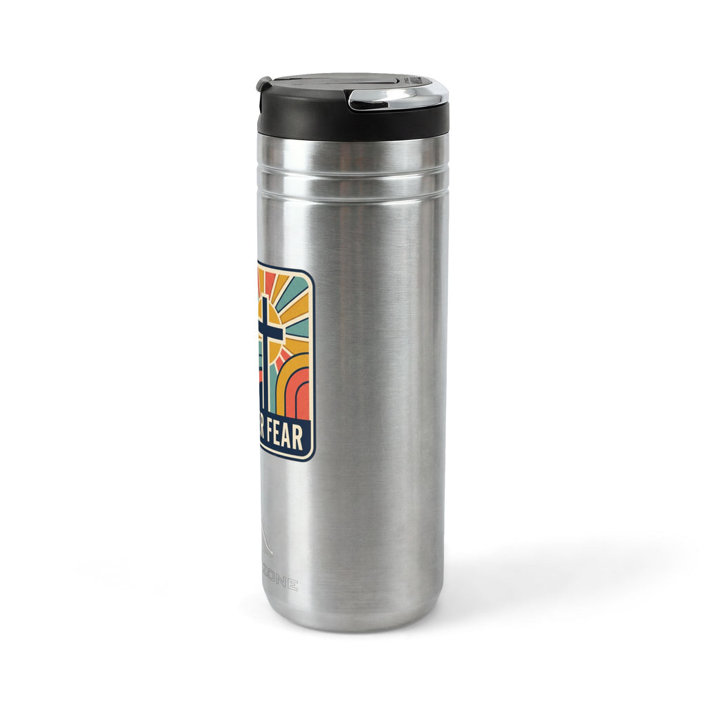 Faith over Fear emblem tumbler | Stainless steel straw tumbler 24oz