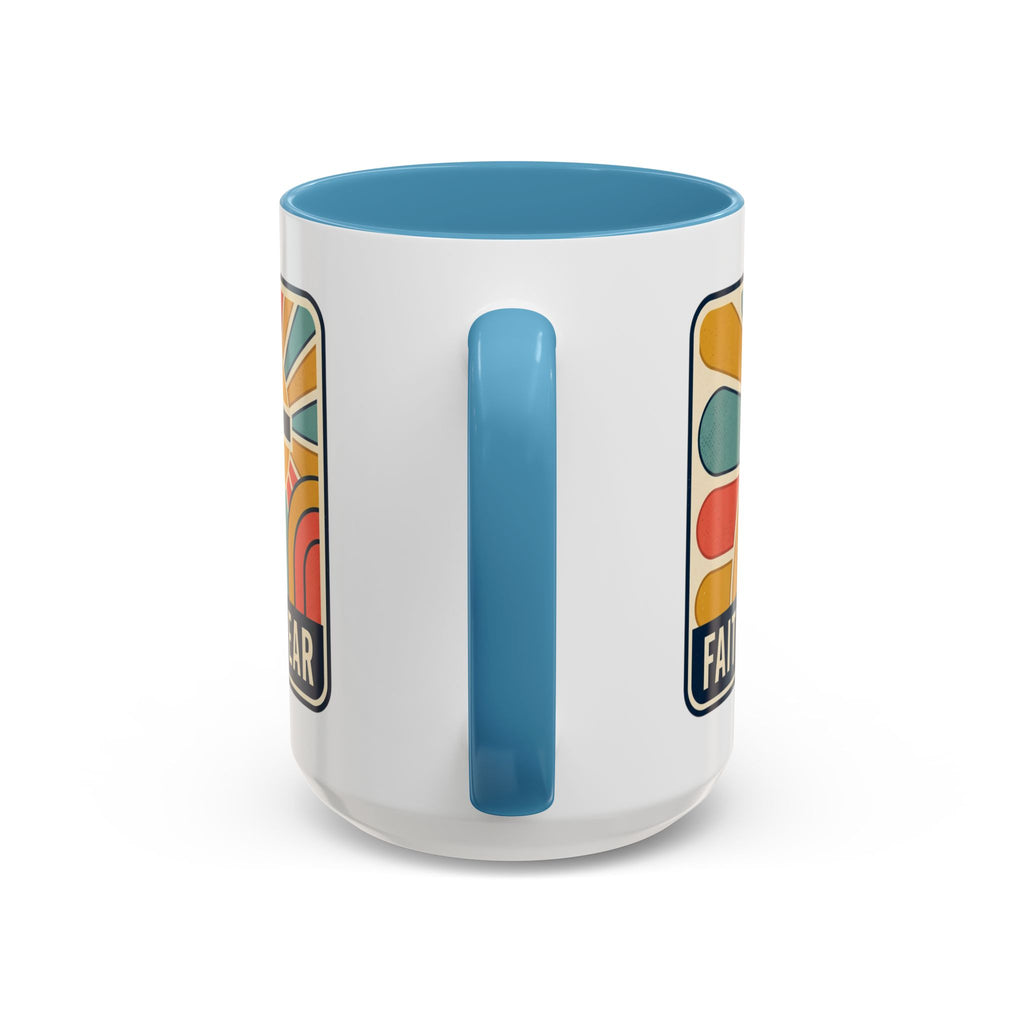 Faith over fear Retro Script Mug | Accent Coffee Mug