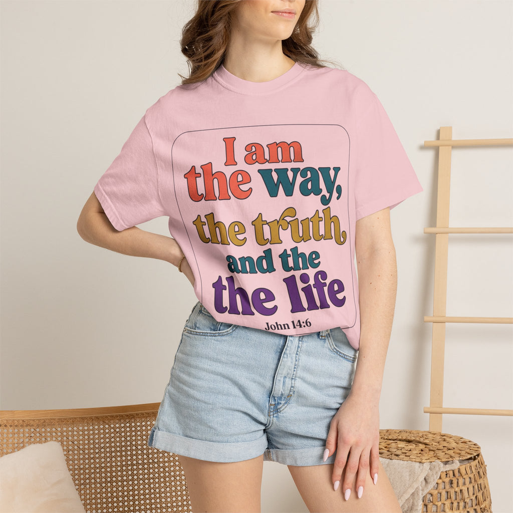 Christian T-Shirt — "I Am the Way, the Truth, and the Life" Retro Scripture Tee (John 14:6)