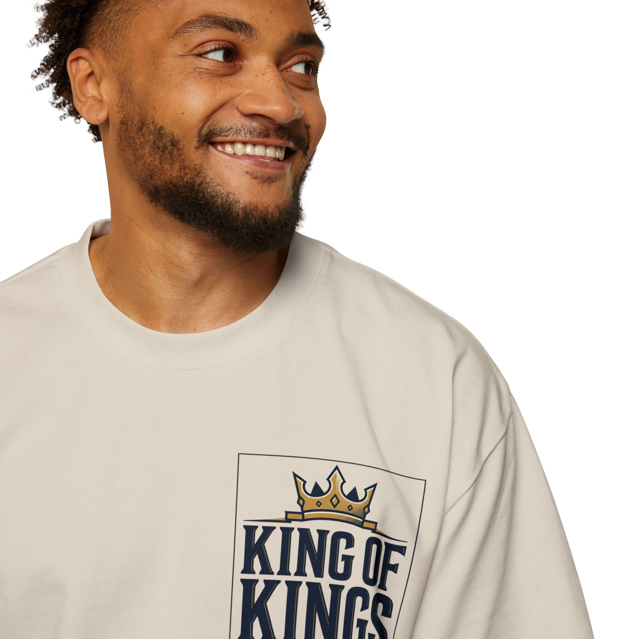 King of Kings Tee — Men's Oversized Graphic T-Shirt with Crown Design