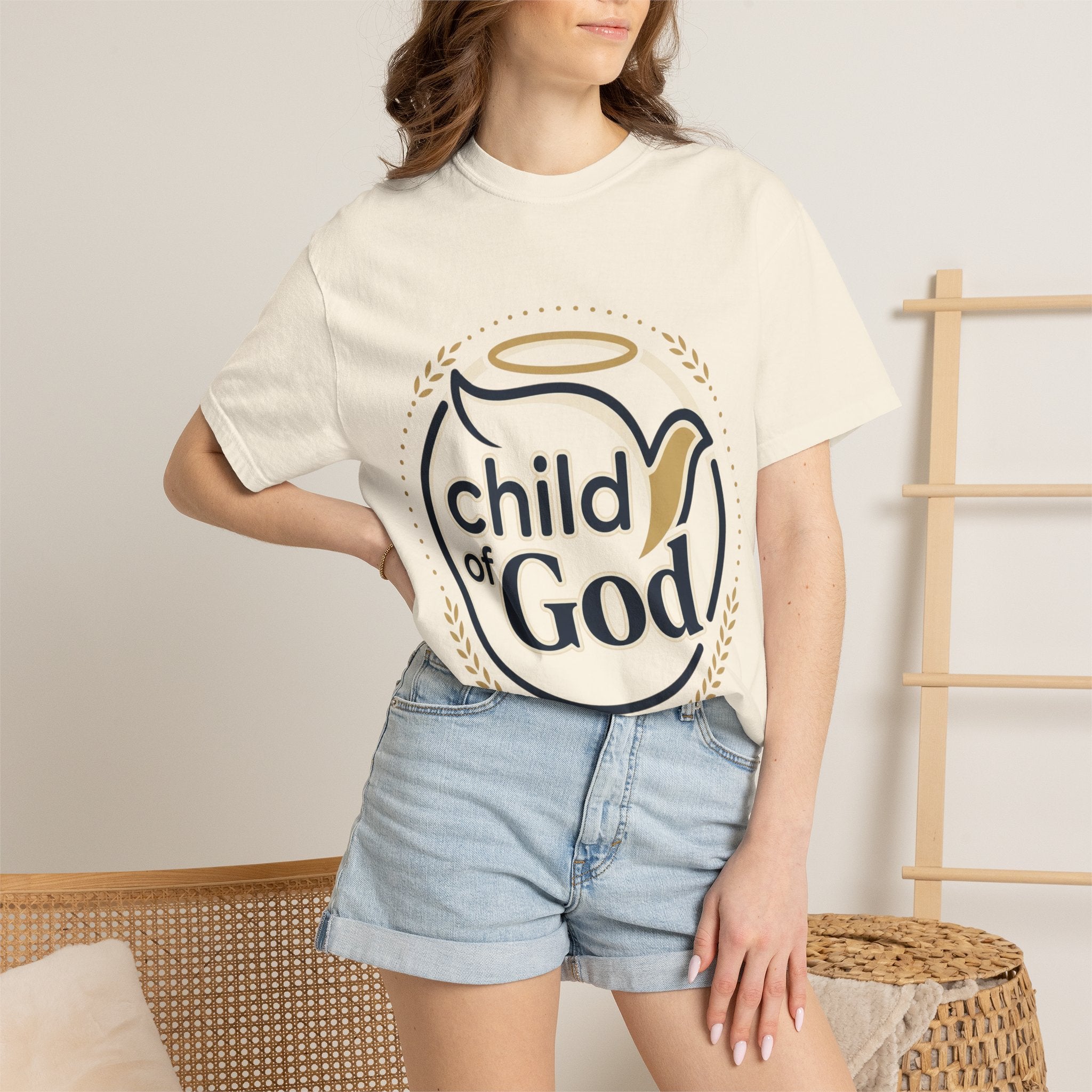 Child of God T‑Shirt — Faith Christian Tee with Dove & Halo