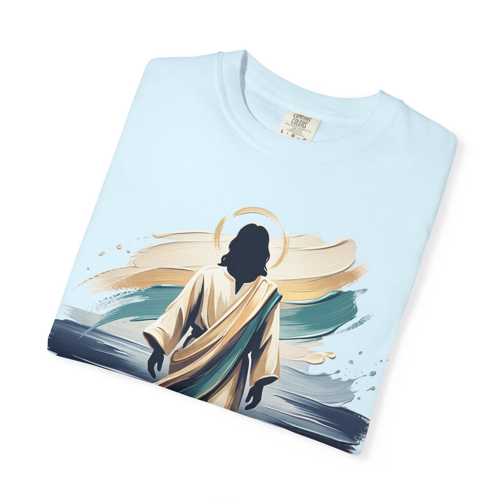 Jesus Walking on Water T-Shirt — Inspirational Christian Faith Tee