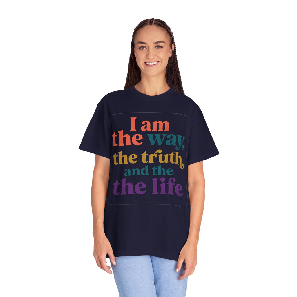Christian T-Shirt — "I Am the Way, the Truth, and the Life" Retro Scripture Tee (John 14:6)