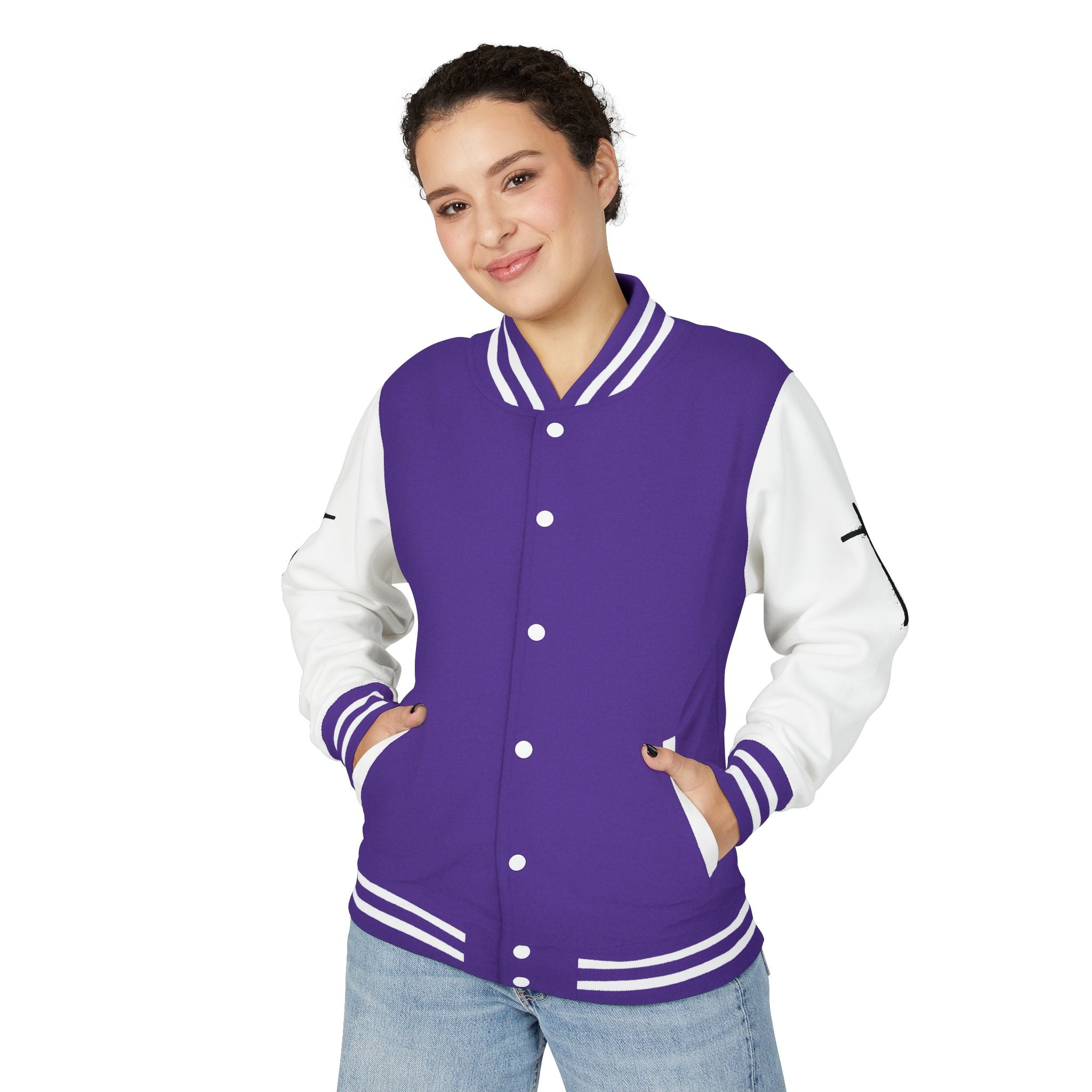 Cross Emblem Letterman Jacket | Red White Varsity