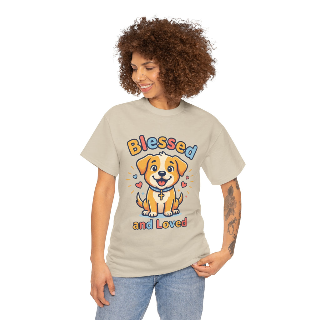 Blessed and Loved Puppy T-Shirt — Cute Dog Graphic Tee for Pet Lovers